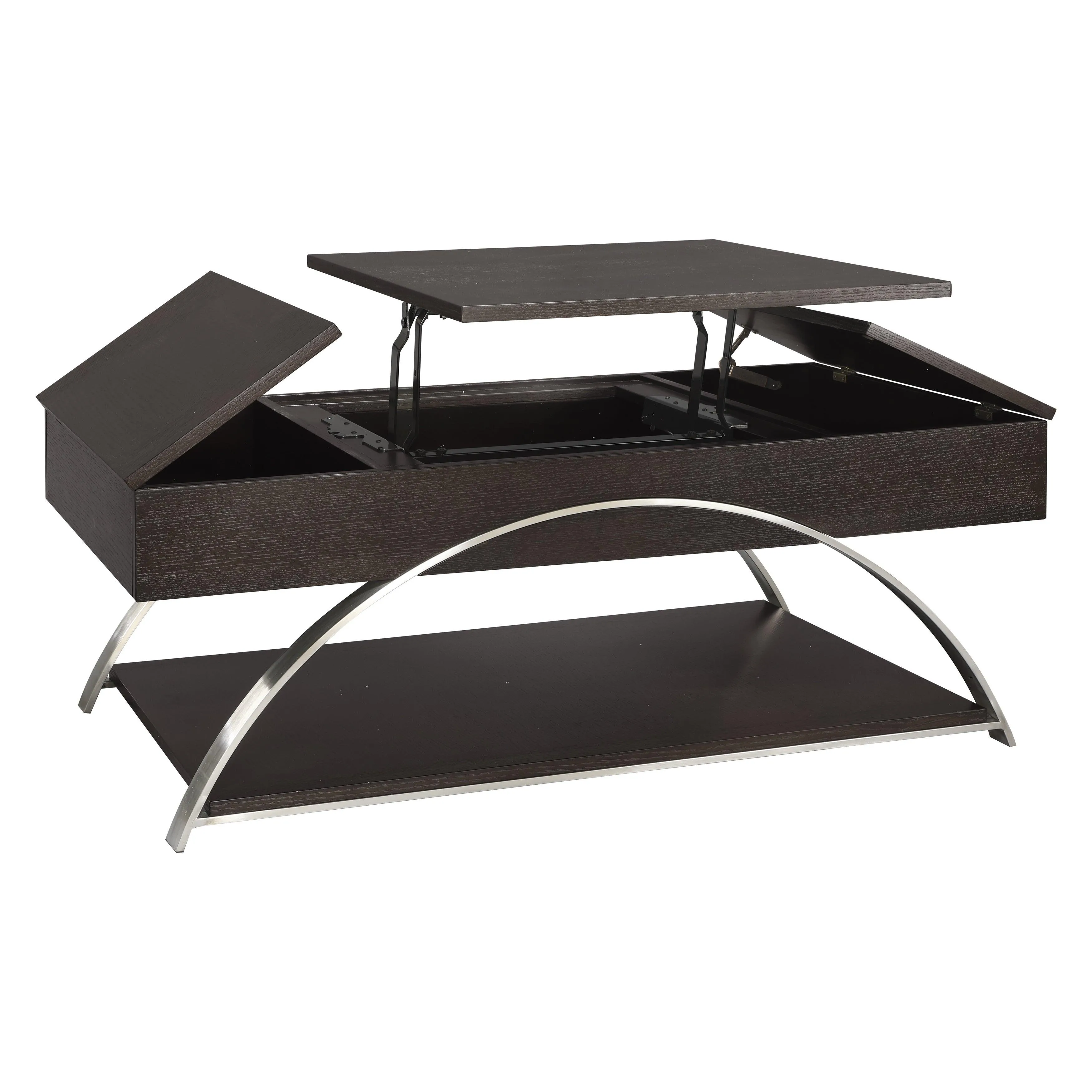 Tioga Espresso/Chrome Lift Top Cocktail Table - Image 7