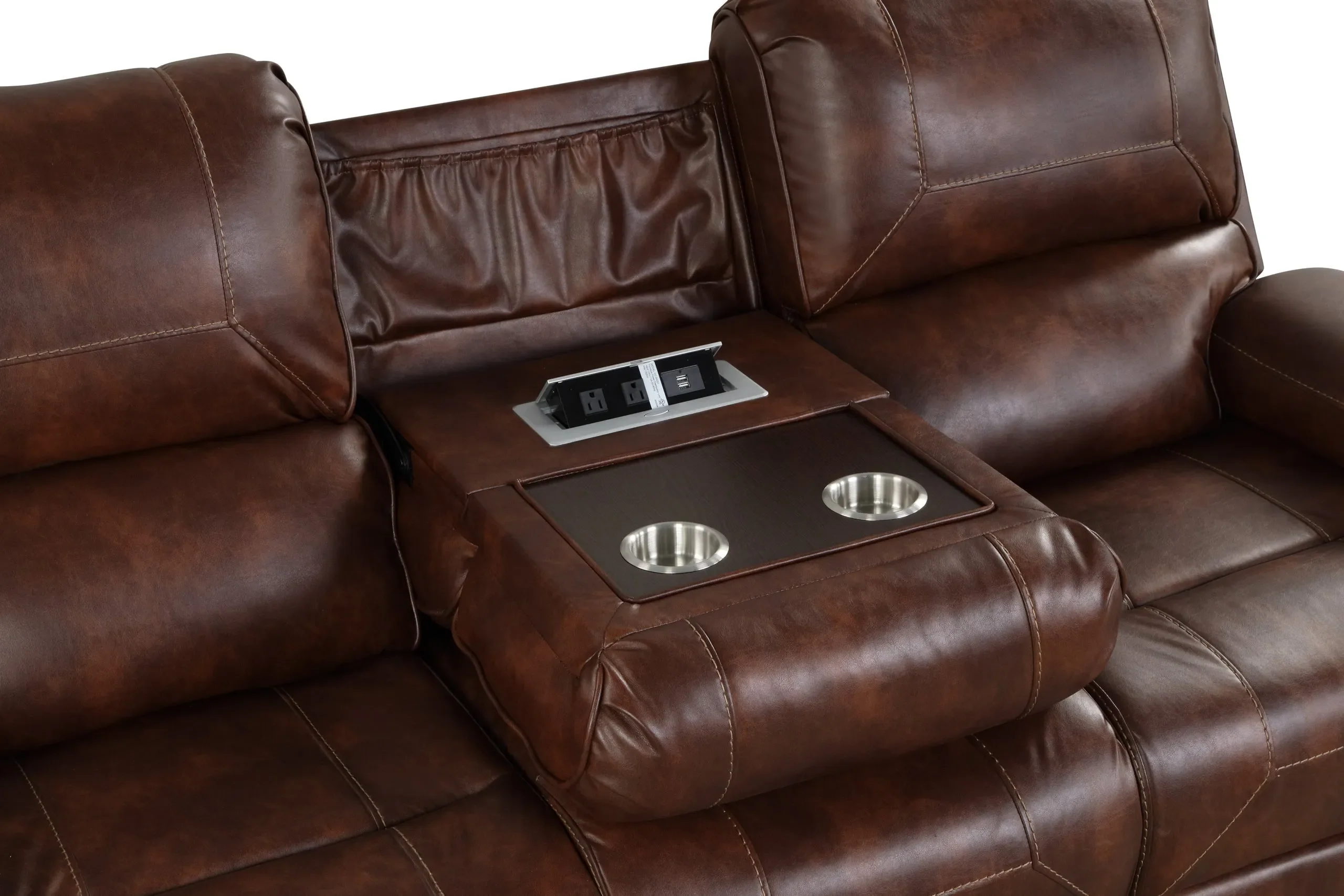 Titan Rust Oversized 3-Piece Reclining Living Room Set - Image 3