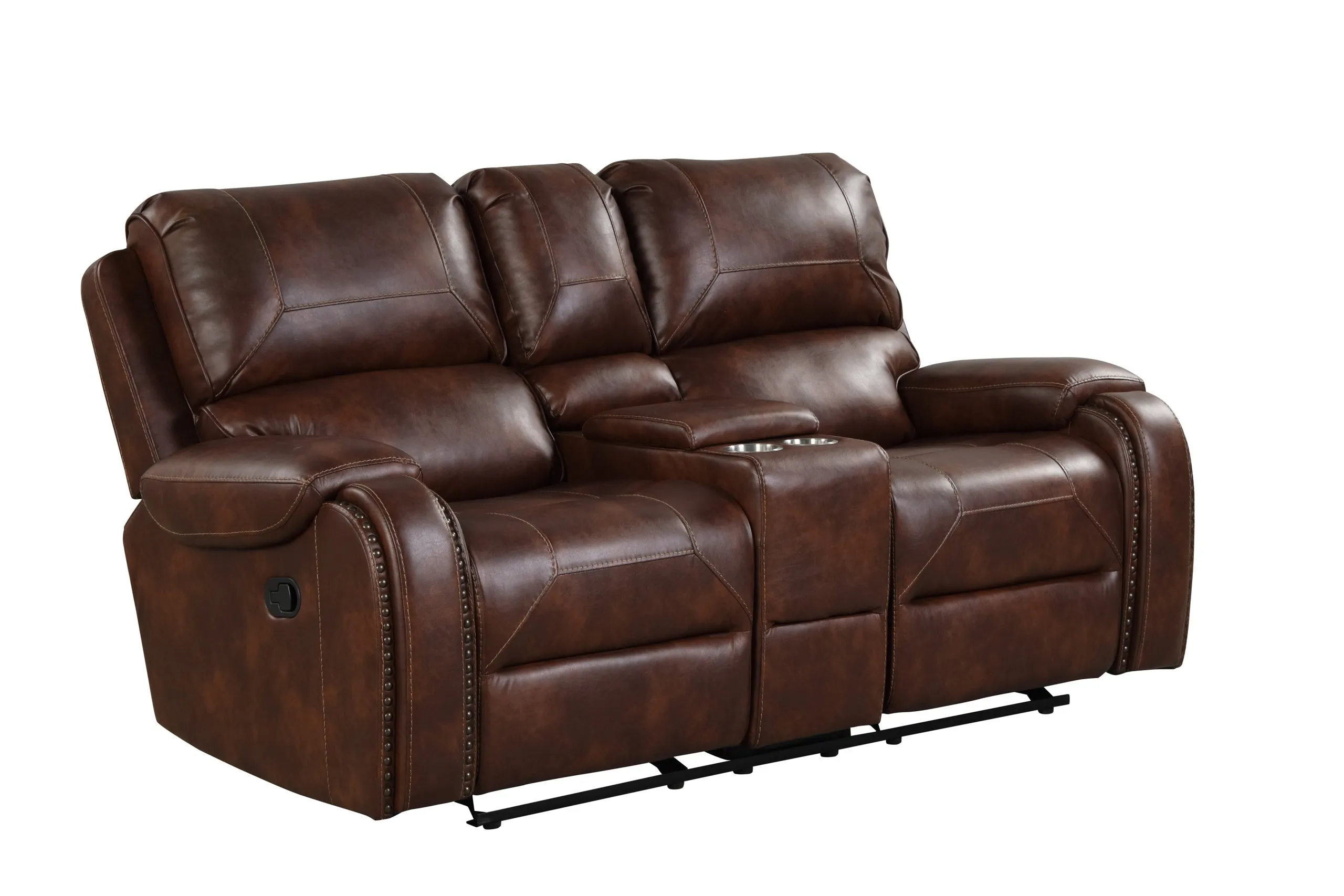 Titan Rust Oversized 3-Piece Reclining Living Room Set - Image 4