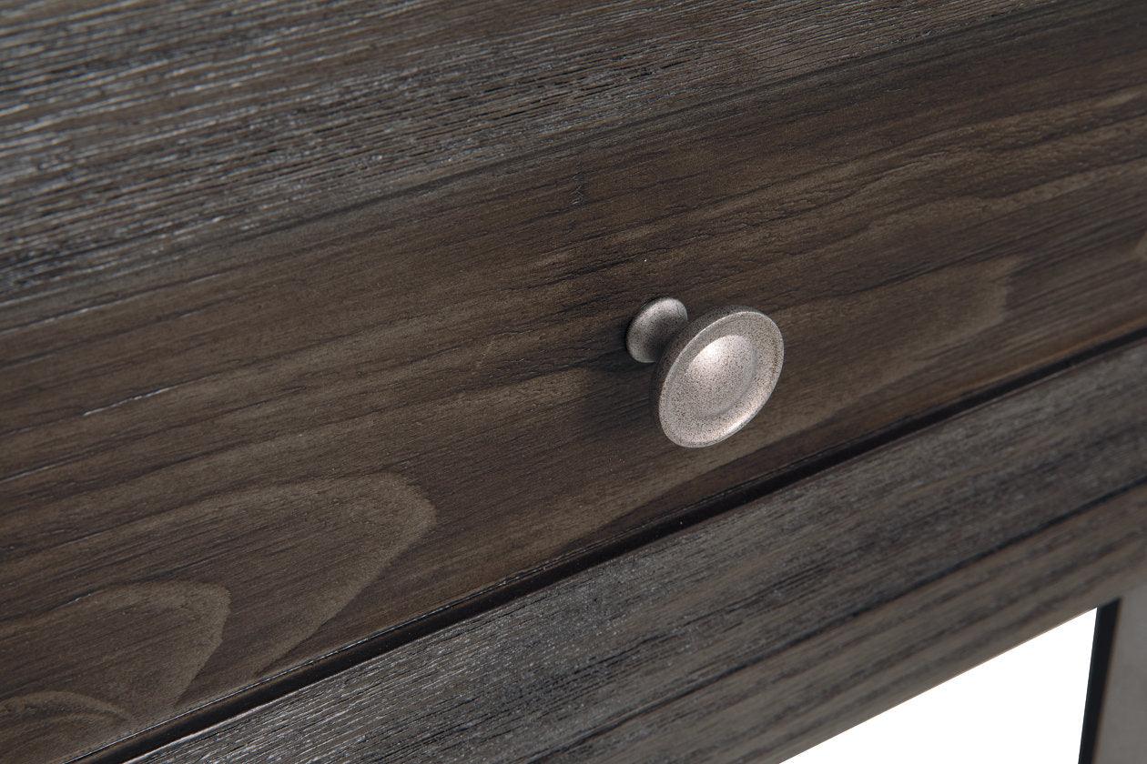 Todoe Dark Gray End Table with USB Ports & Outlets - Image 9