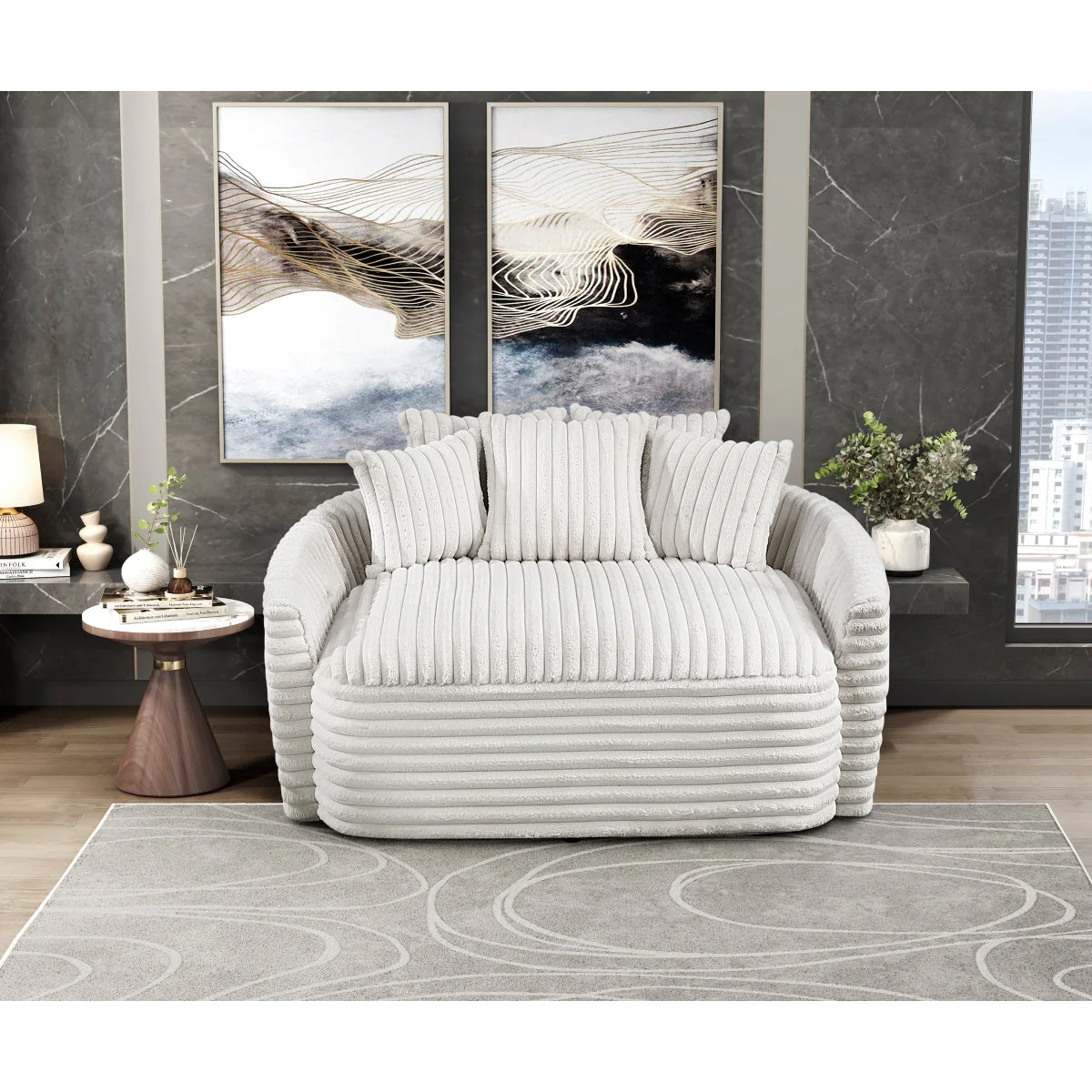 Tomball Beige Oversized Chaise Lounge - Image 12