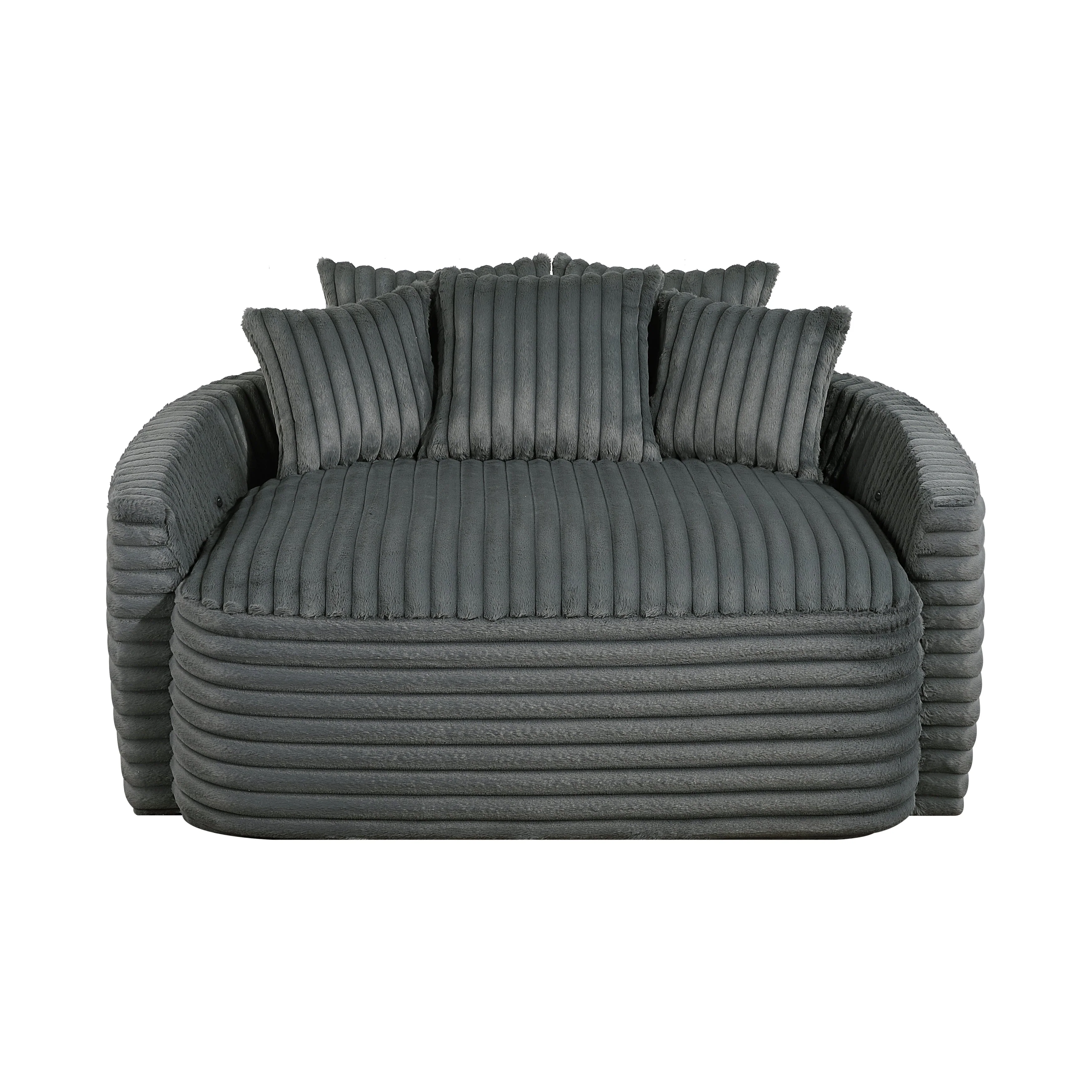 Tomball Dark Gray Oversized Chaise Lounge