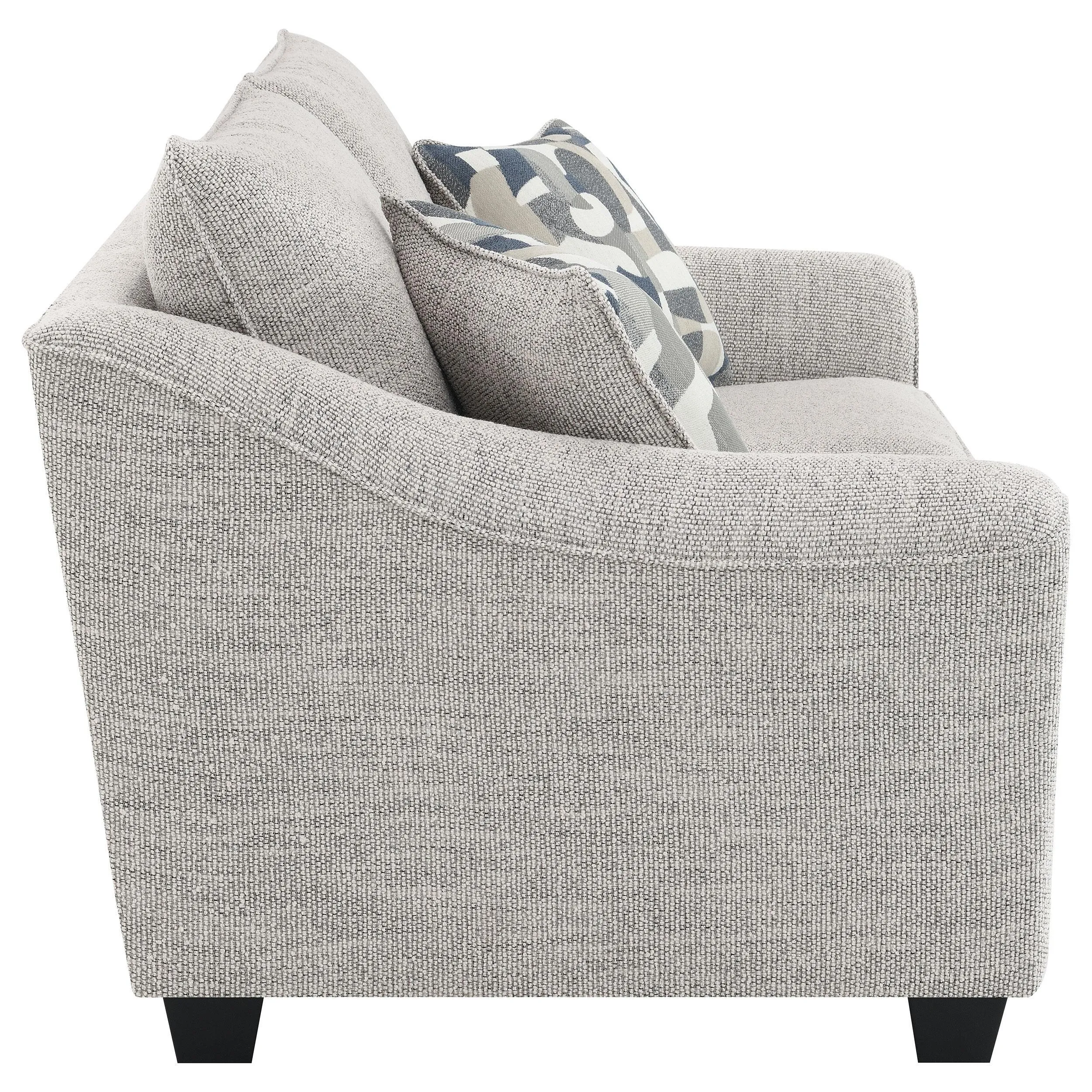 Tomkins Light Gray 3-piece Boucle Upholstered Sofa Set - Image 10