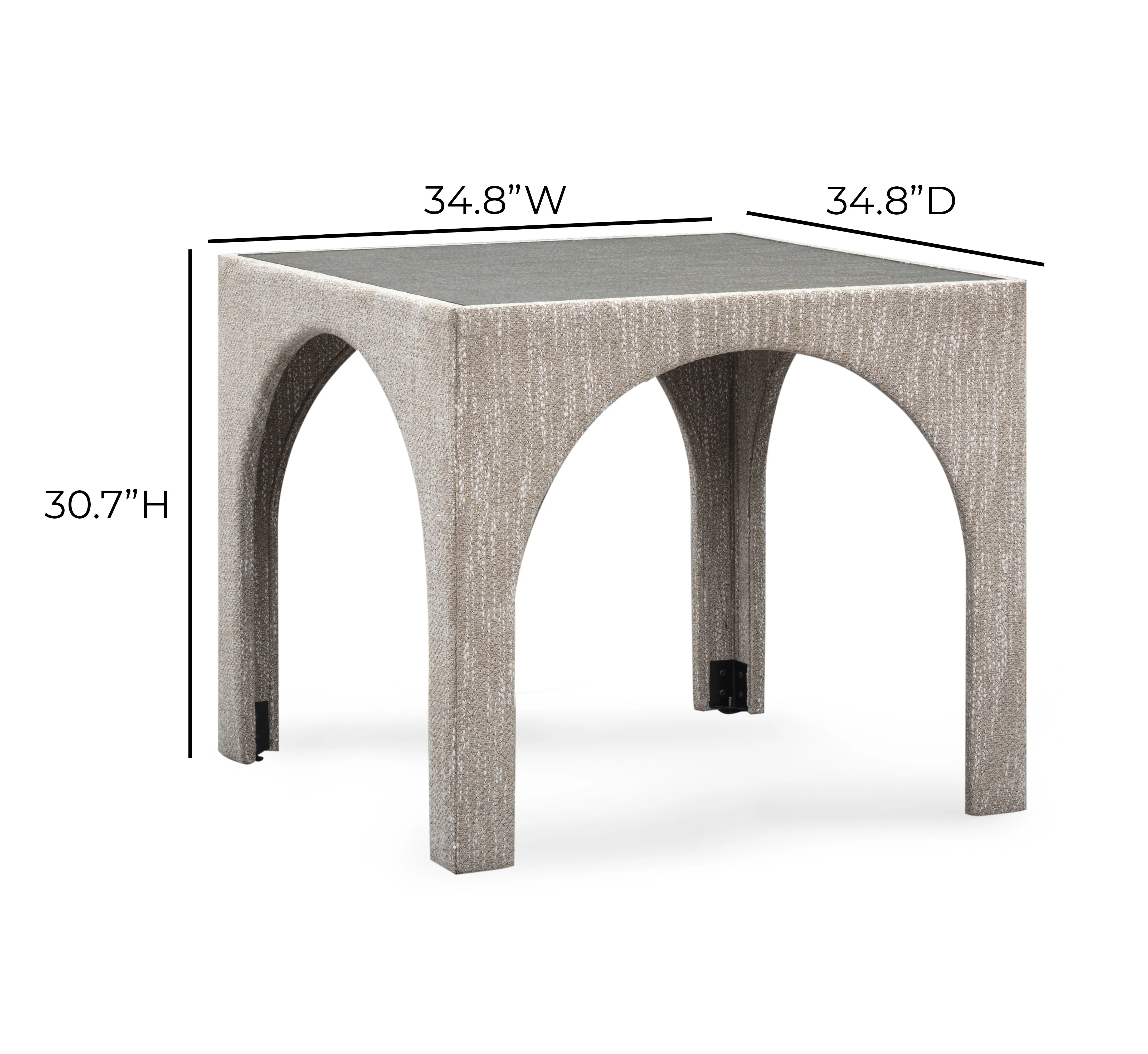 Tomlin Performance Chenille Game Table and Two Ottomans Set - Image 18