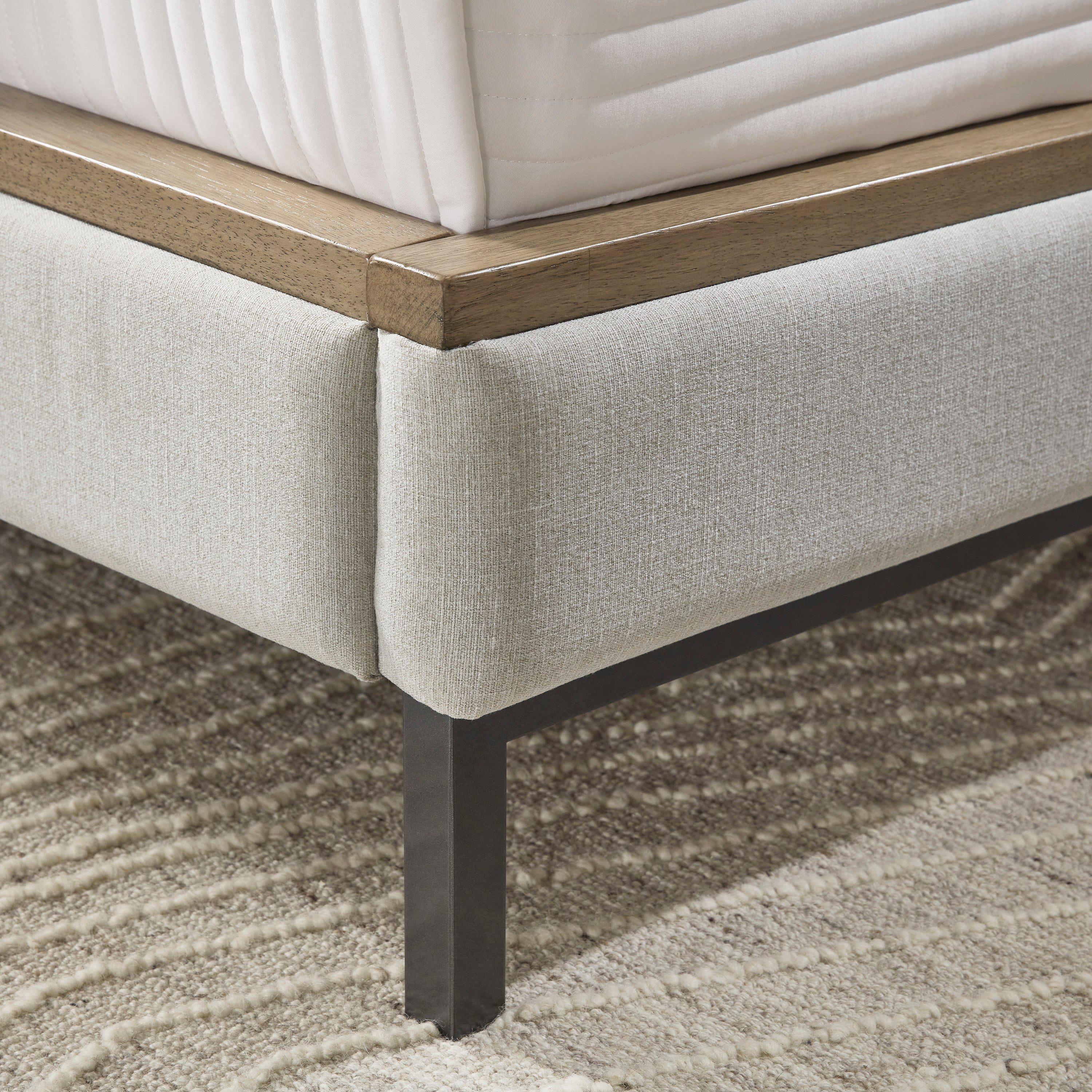 Tomtyn Light Brown Queen Upholstered Platform Bed - Image 7
