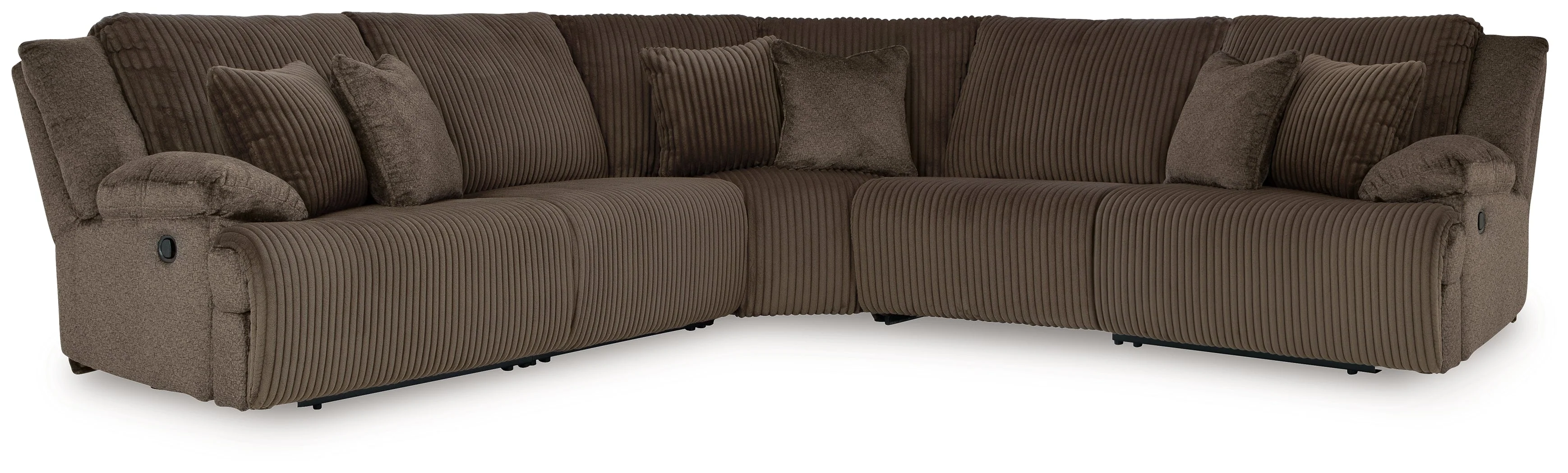 Top Tier 5-Piece Sectional with Recliner in Chocolate - Image 10