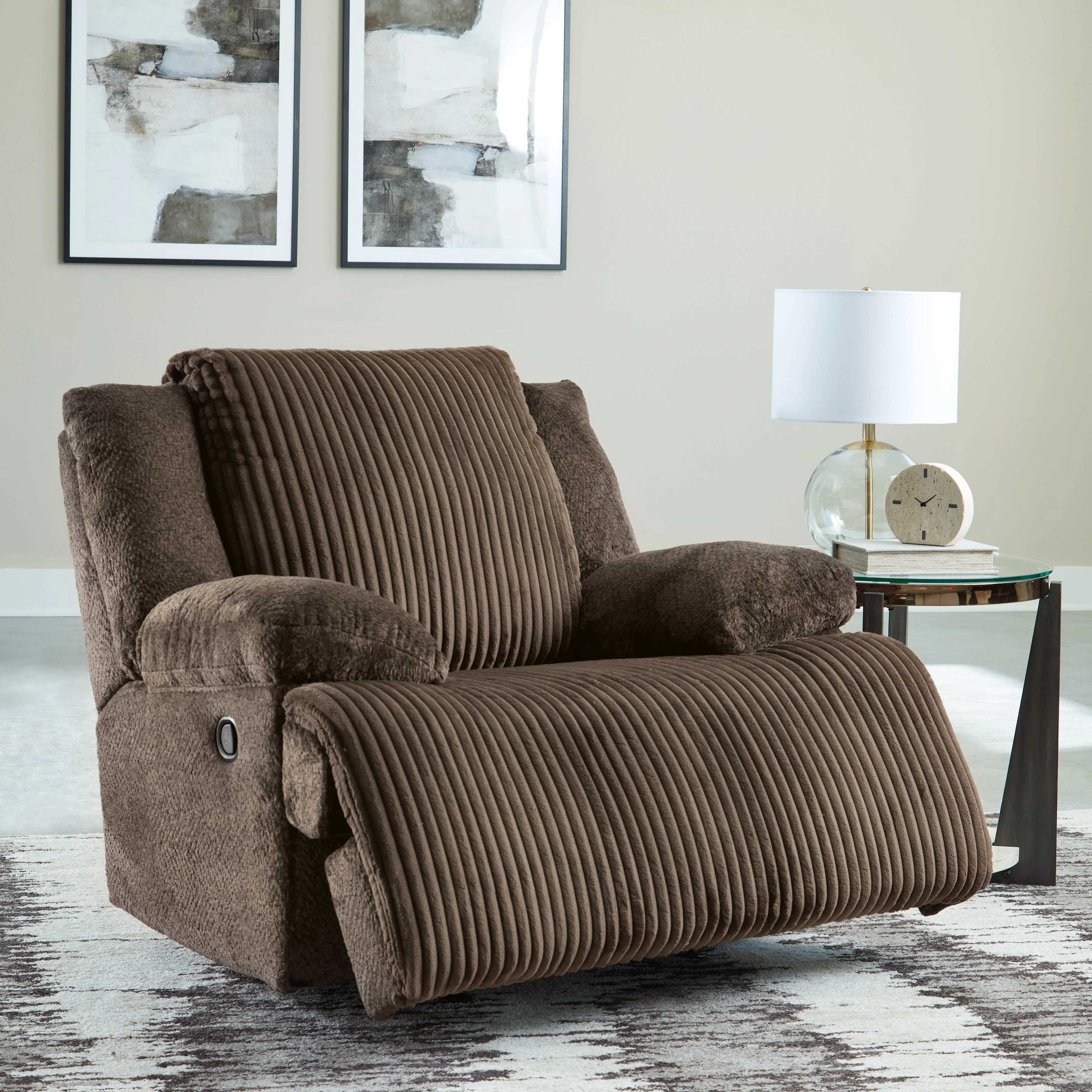 Top Tier 5-Piece Sectional with Recliner in Chocolate - Image 18