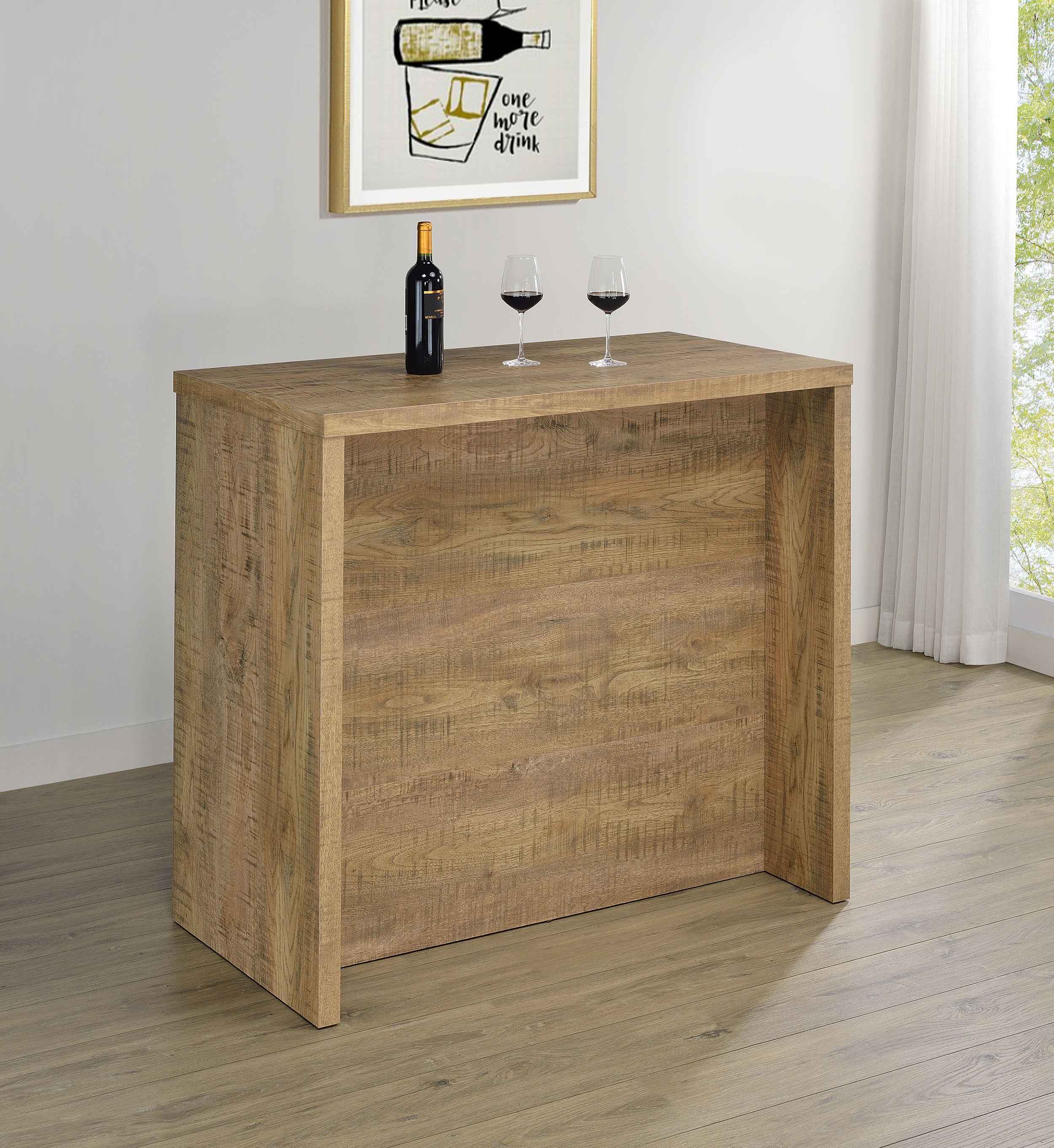 Topanga Mango Engineered Wood Freestanding Home Bar - Image 2