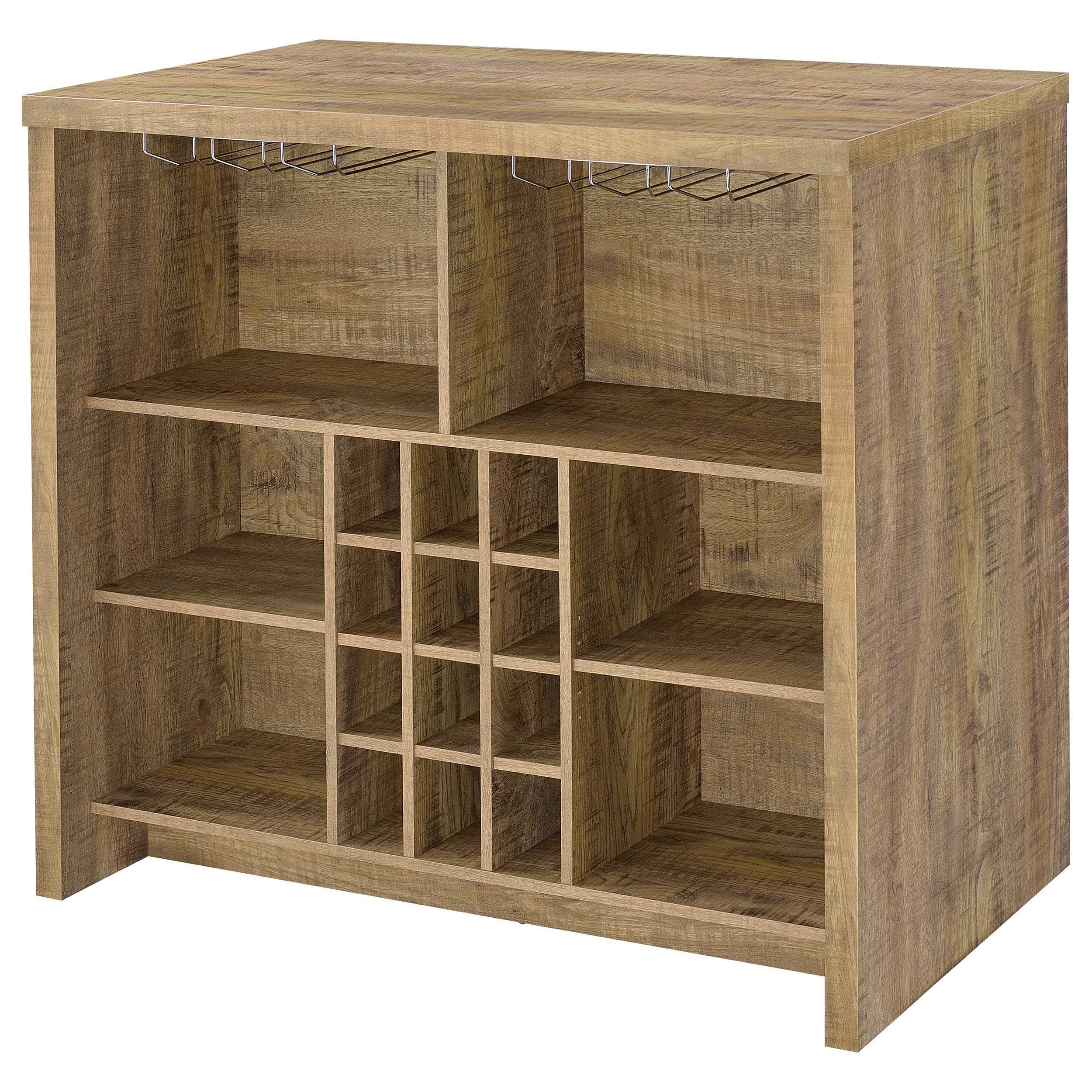 Topanga Mango Engineered Wood Freestanding Home Bar - Image 4