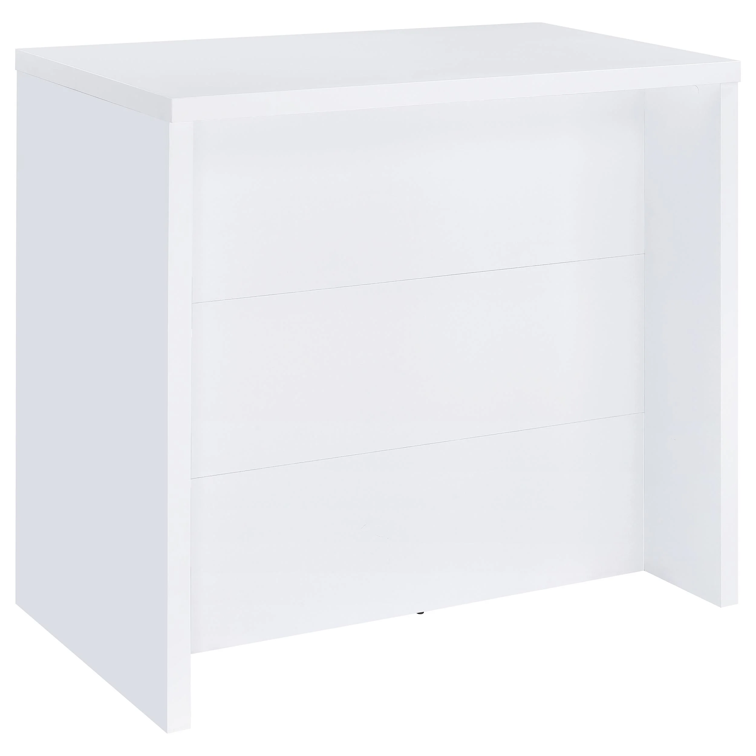 Topanga White Engineered Wood Freestanding Home Bar - Image 3