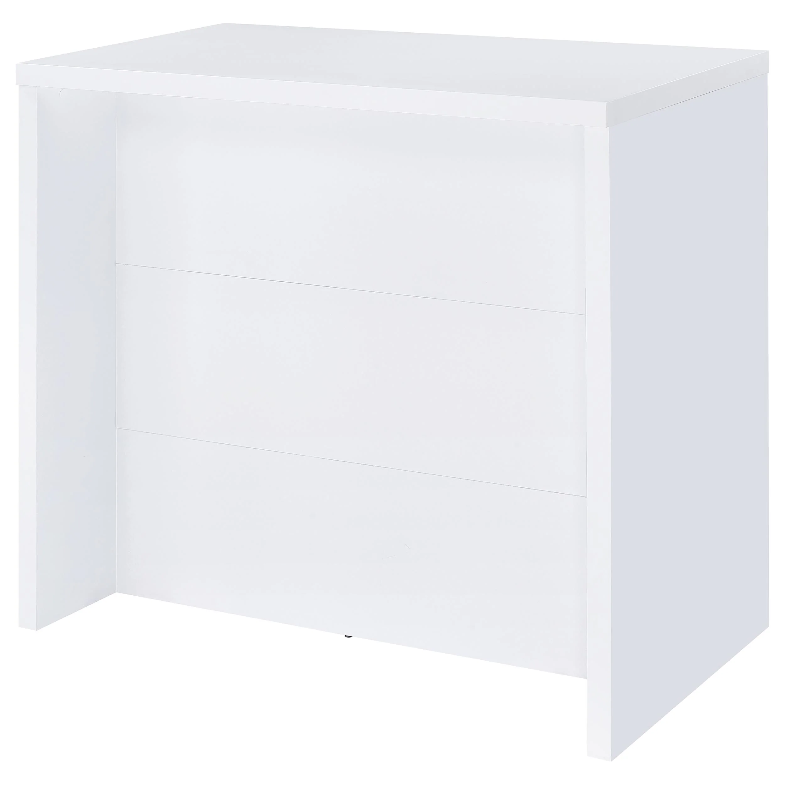 Topanga White Engineered Wood Freestanding Home Bar - Image 5