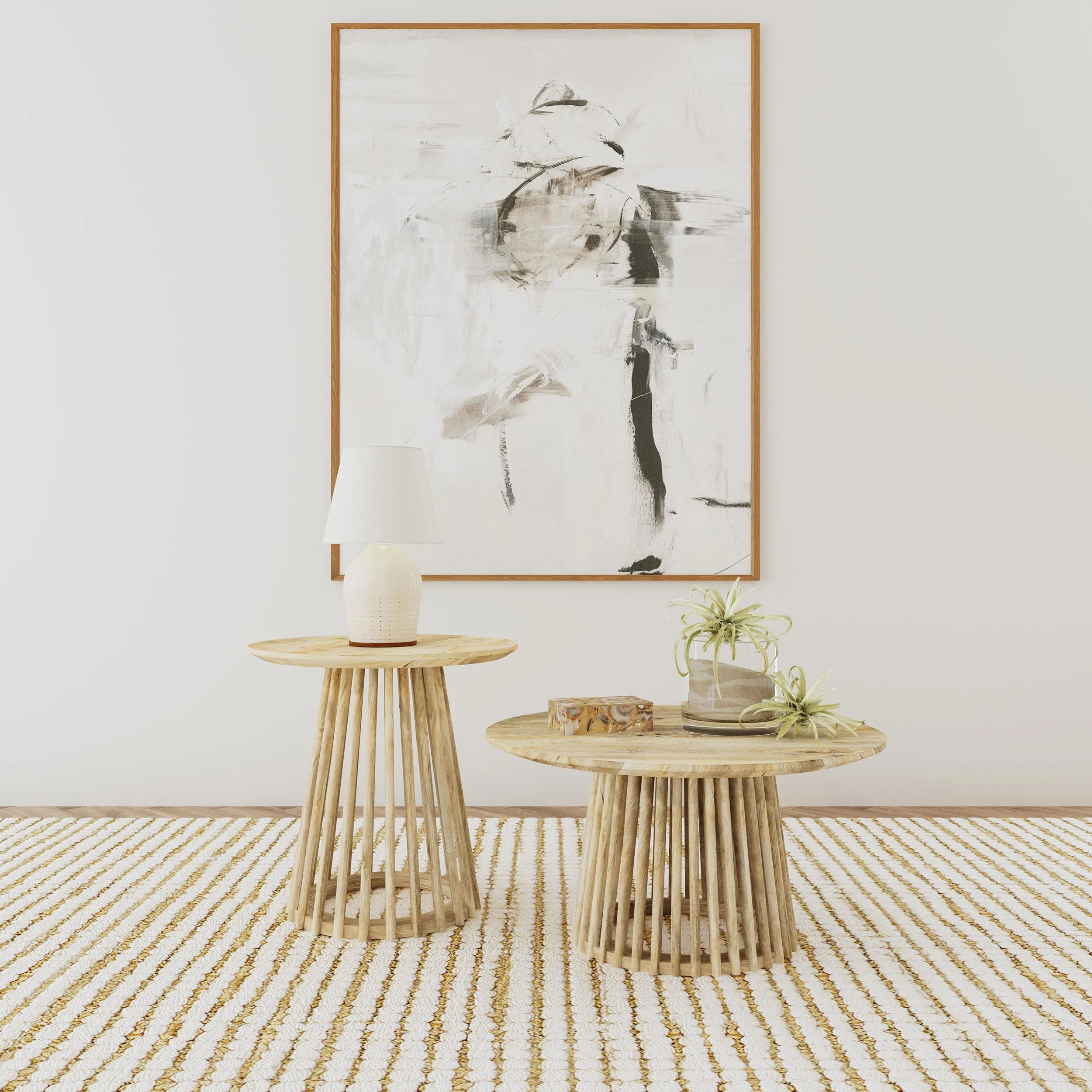 Touhy Natural Mango Round Solid Wood End Table - Image 5