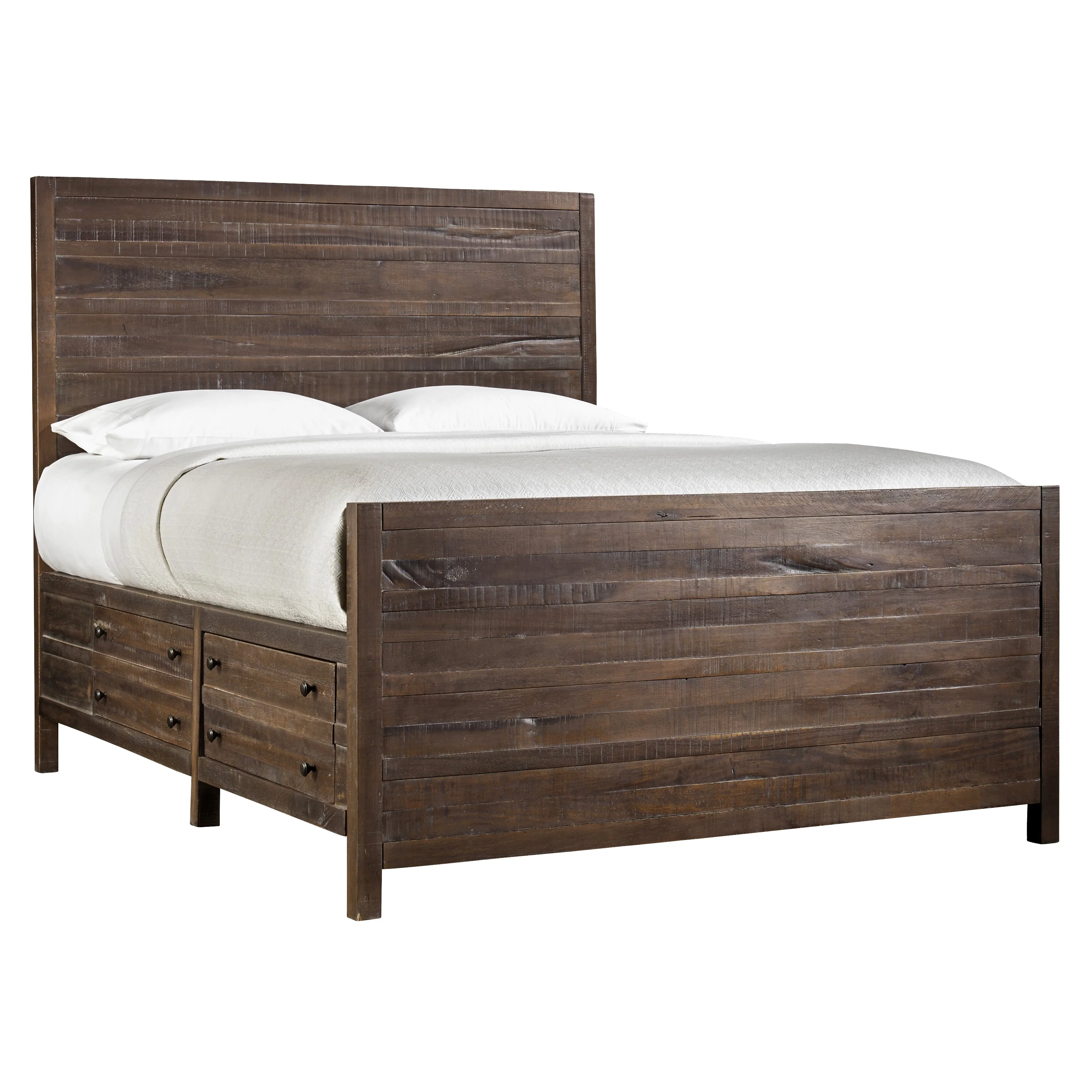 Townsend Solid Wood Eastern King Storage Bed in Java - Image 6
