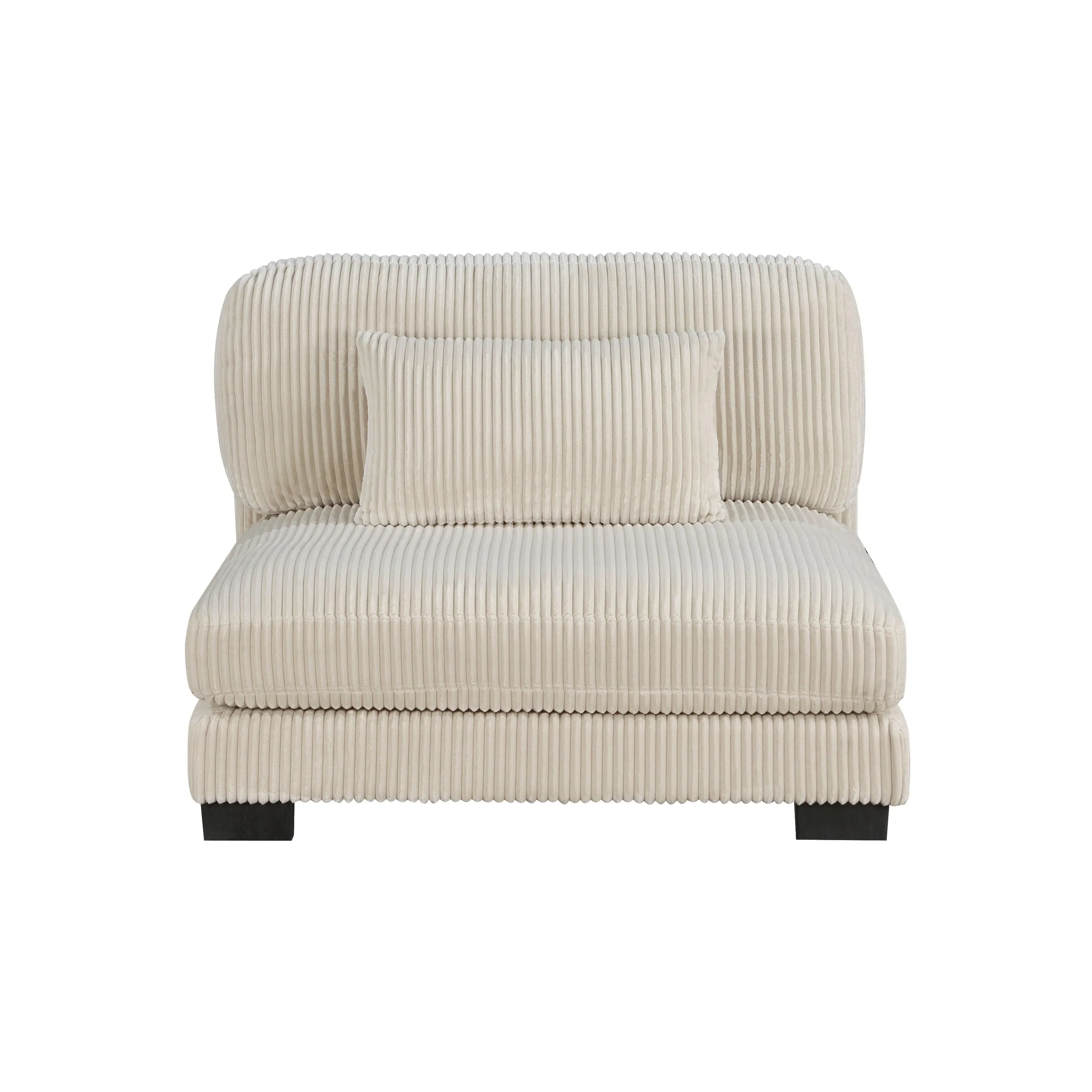 Traverse Beige Corduroy 5-Piece Modular Sectional - Image 4