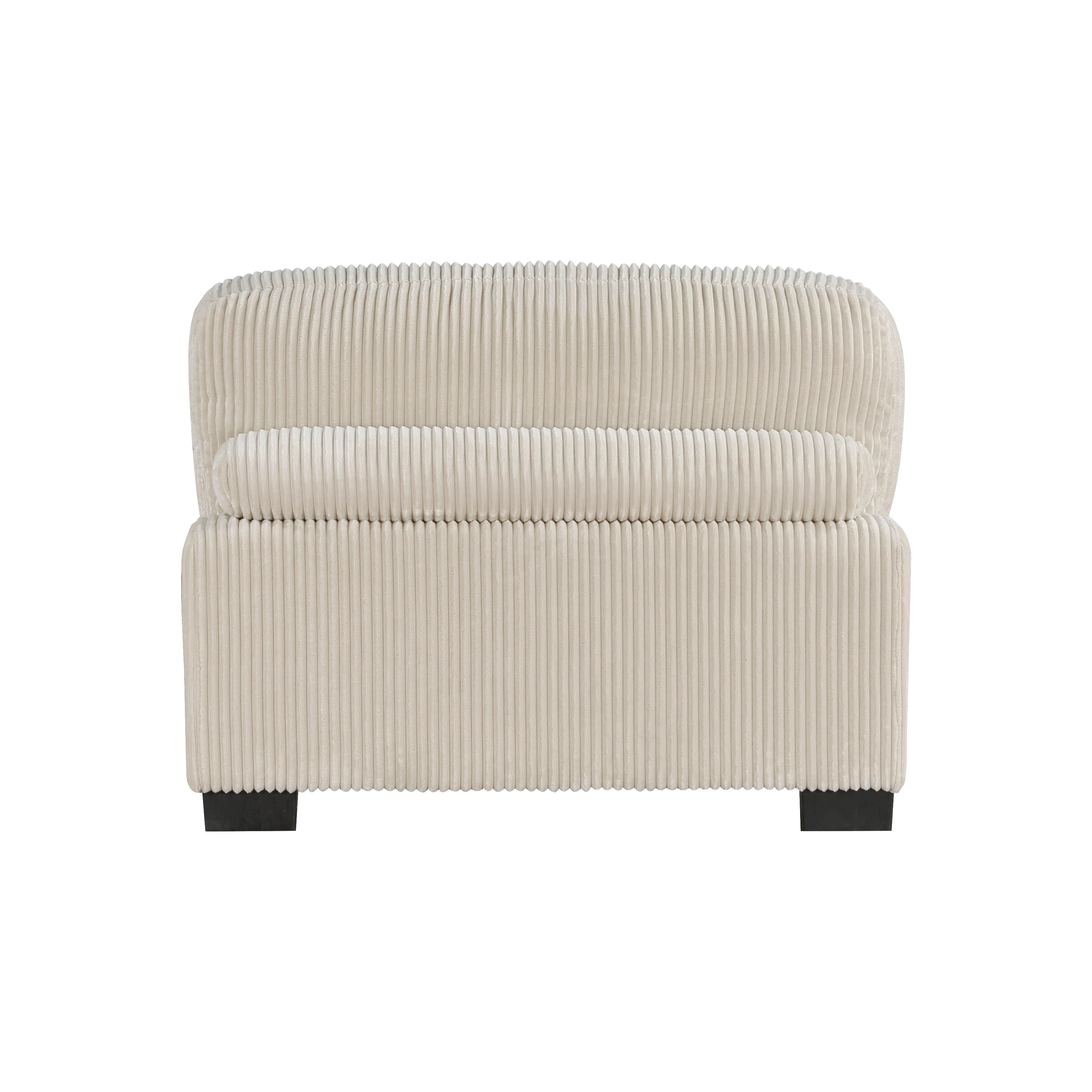 Traverse Beige Corduroy 5-Piece Modular Sectional with Ottoman - Image 10