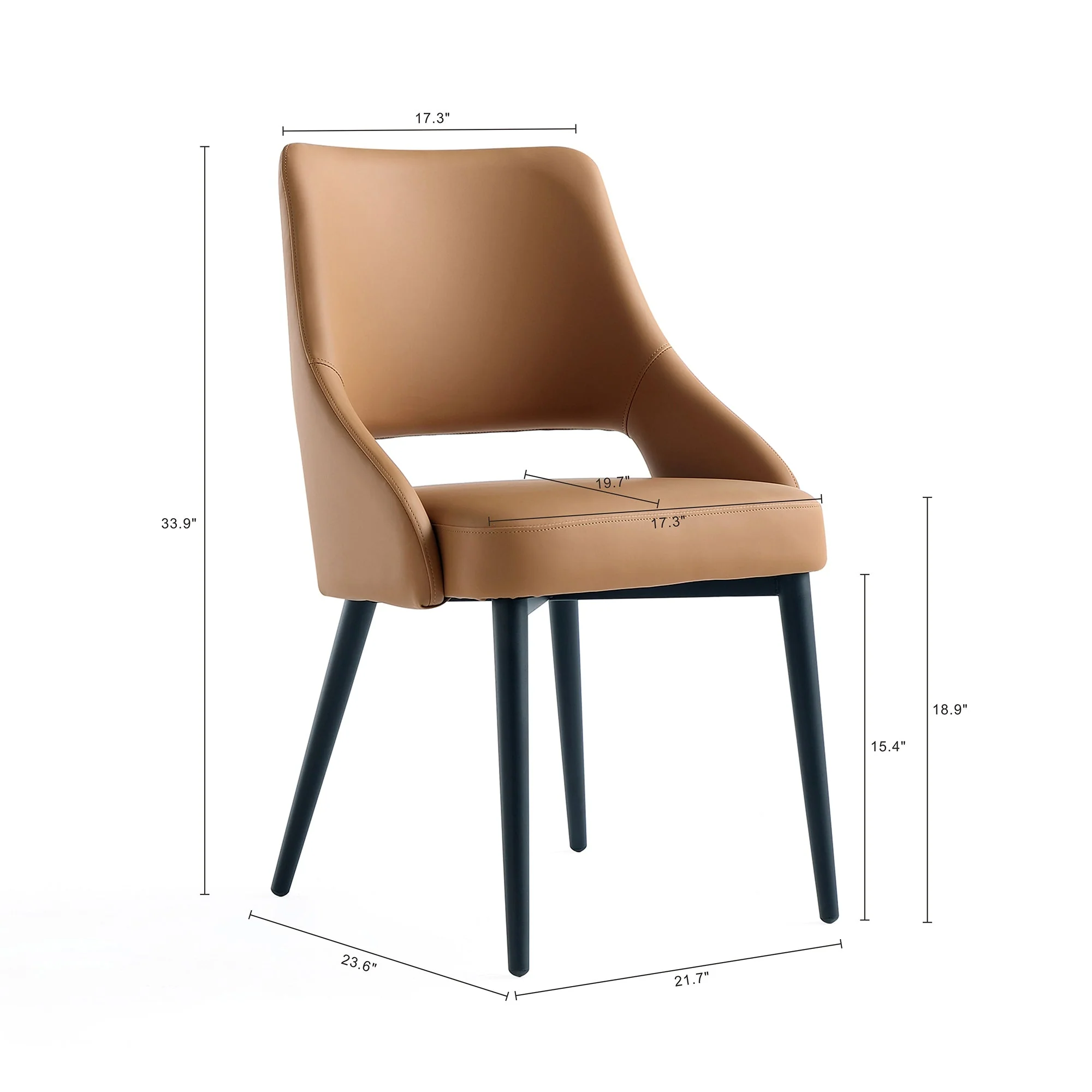 Tremont Dining Chair in Saddle - Image 3