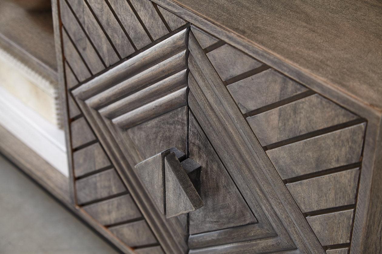 Treybrook Distressed Gray Accent Cabinet - Image 7