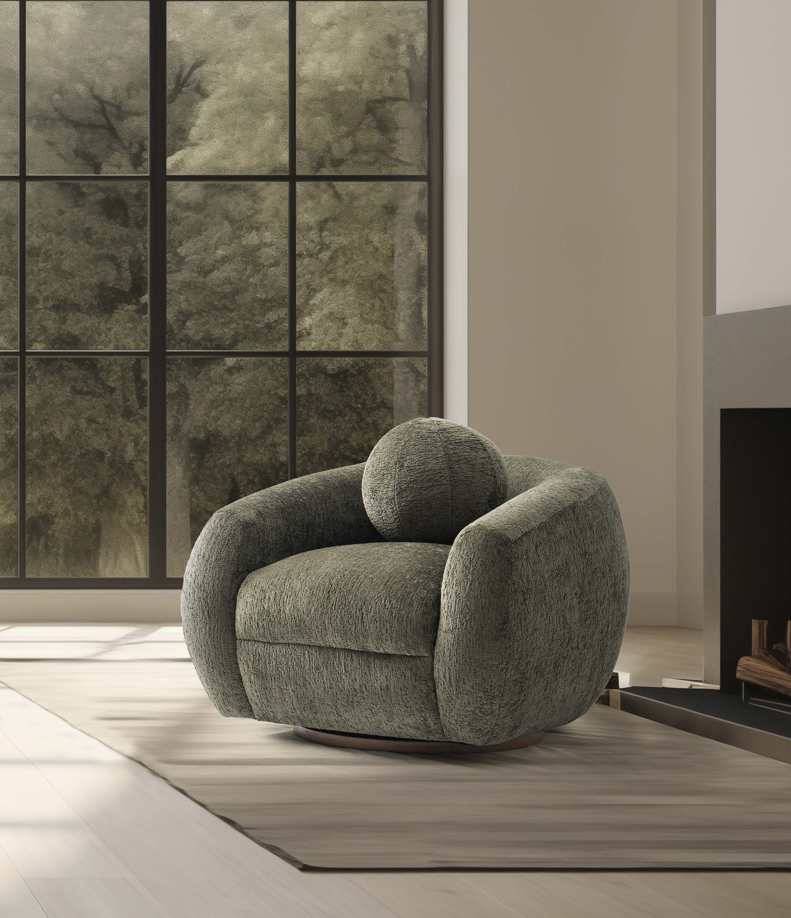 Tribeca Accent Chair in Olive Green - Image 2