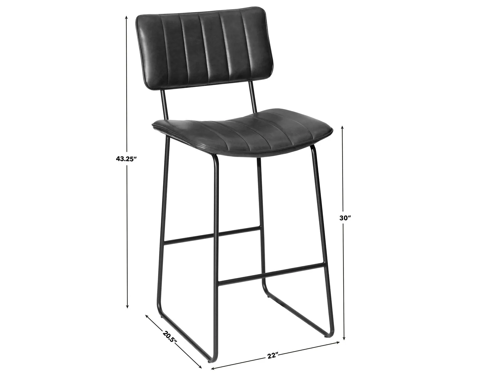 Tribeca Black 30″ Commercial Grade Bar Stool - Image 8