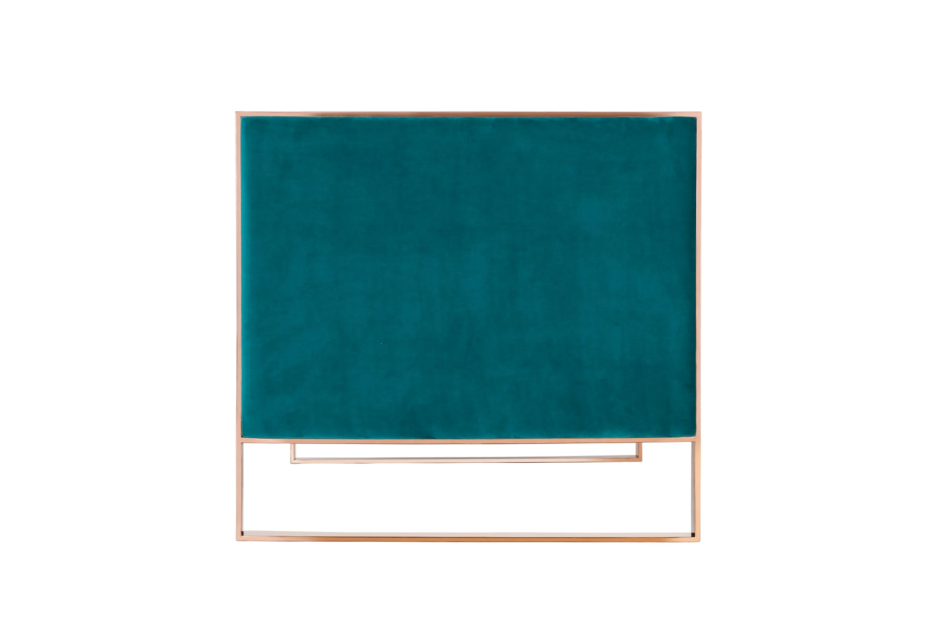 Trillium Loveseat in Aqua Blue and Gold - Image 5