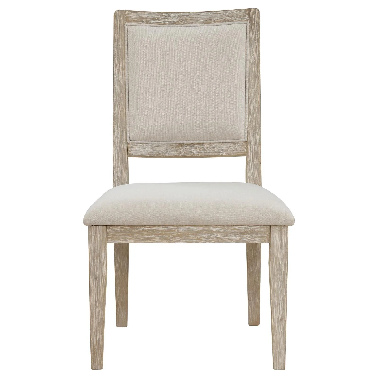 Trofello Upholstered Dining Side Chair White Washed and Beige (Set of 2) - Image 4