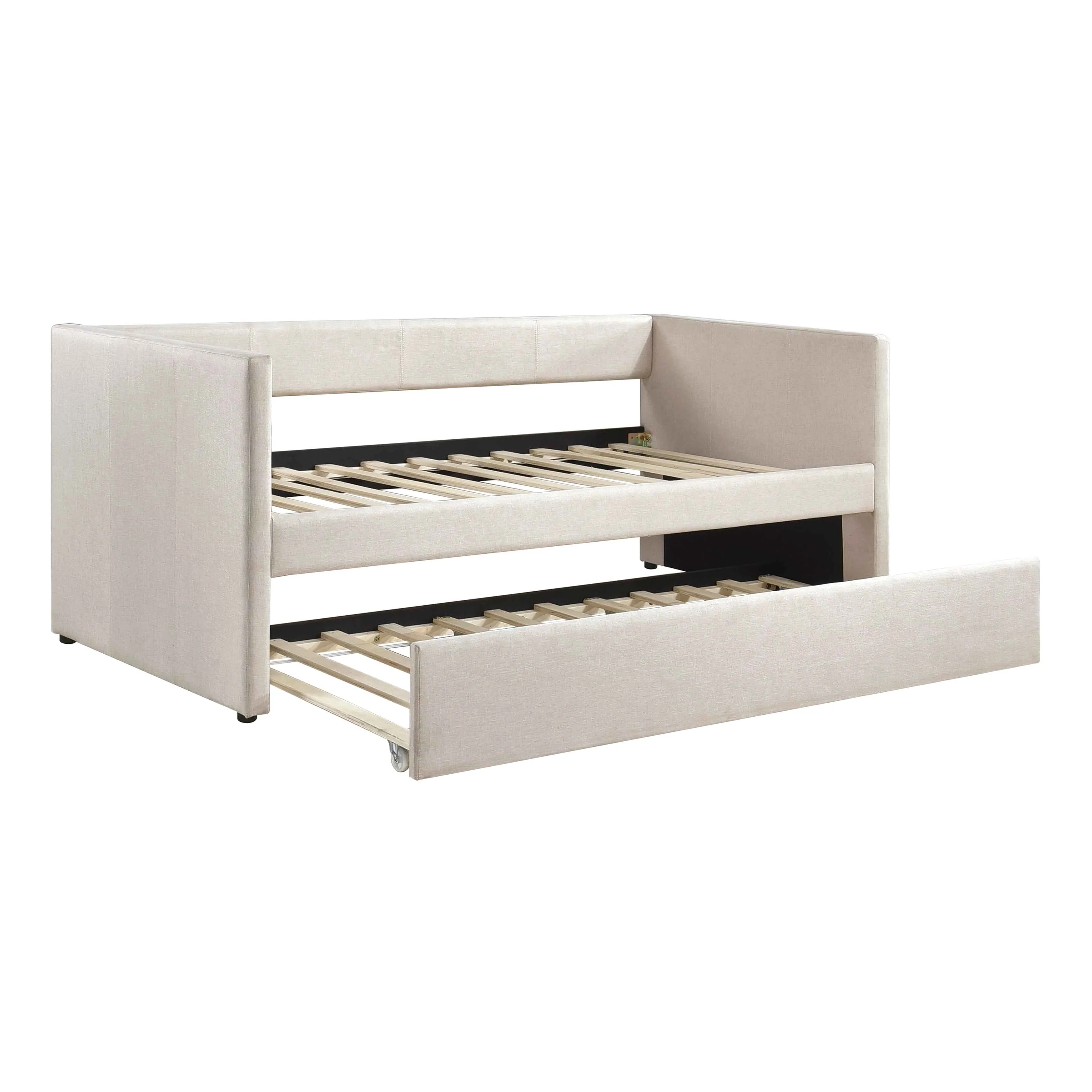 Trudy Beige Twin Daybed with Trundle - Image 4
