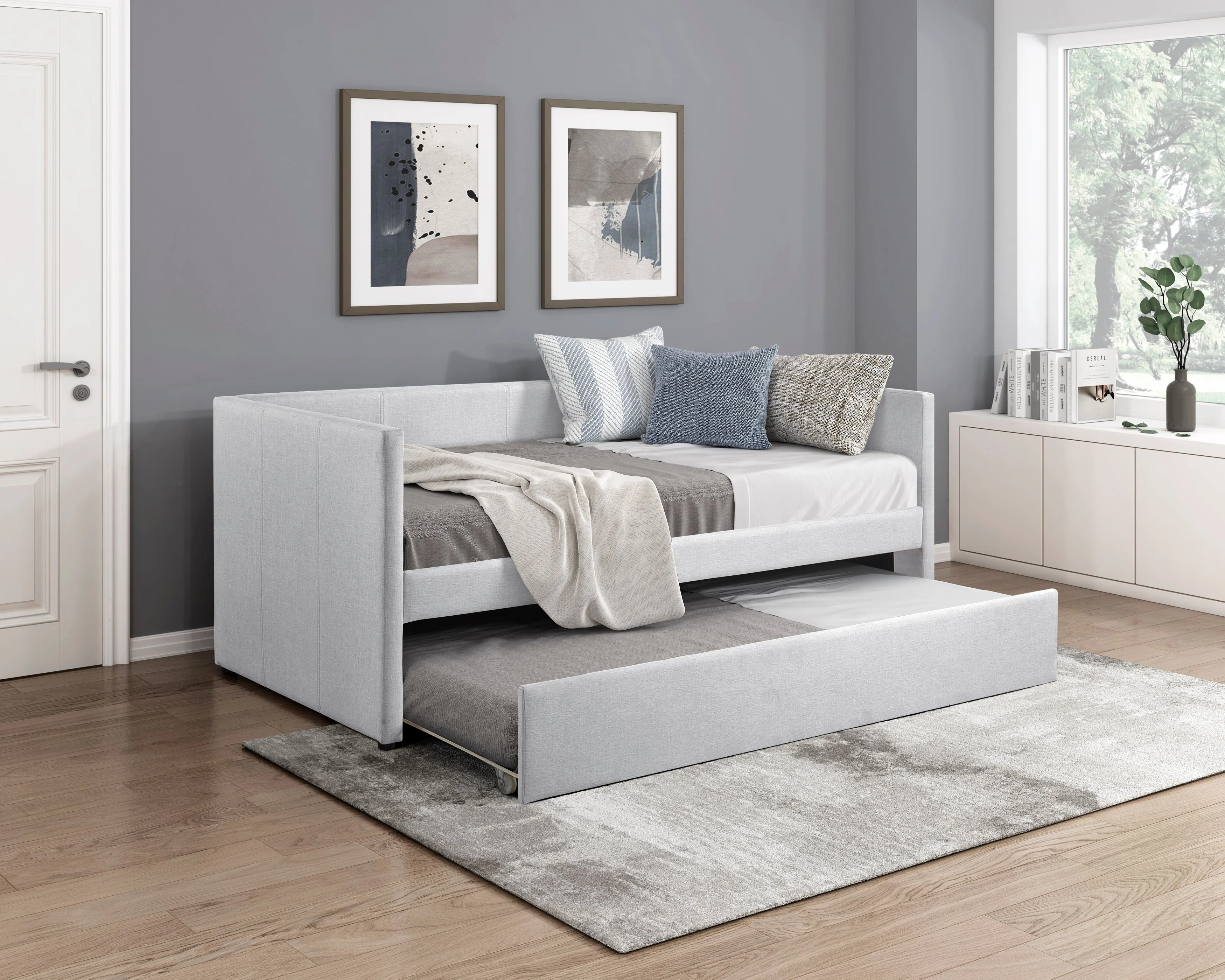 Trudy Gray Twin Daybed with Trundle - Image 6