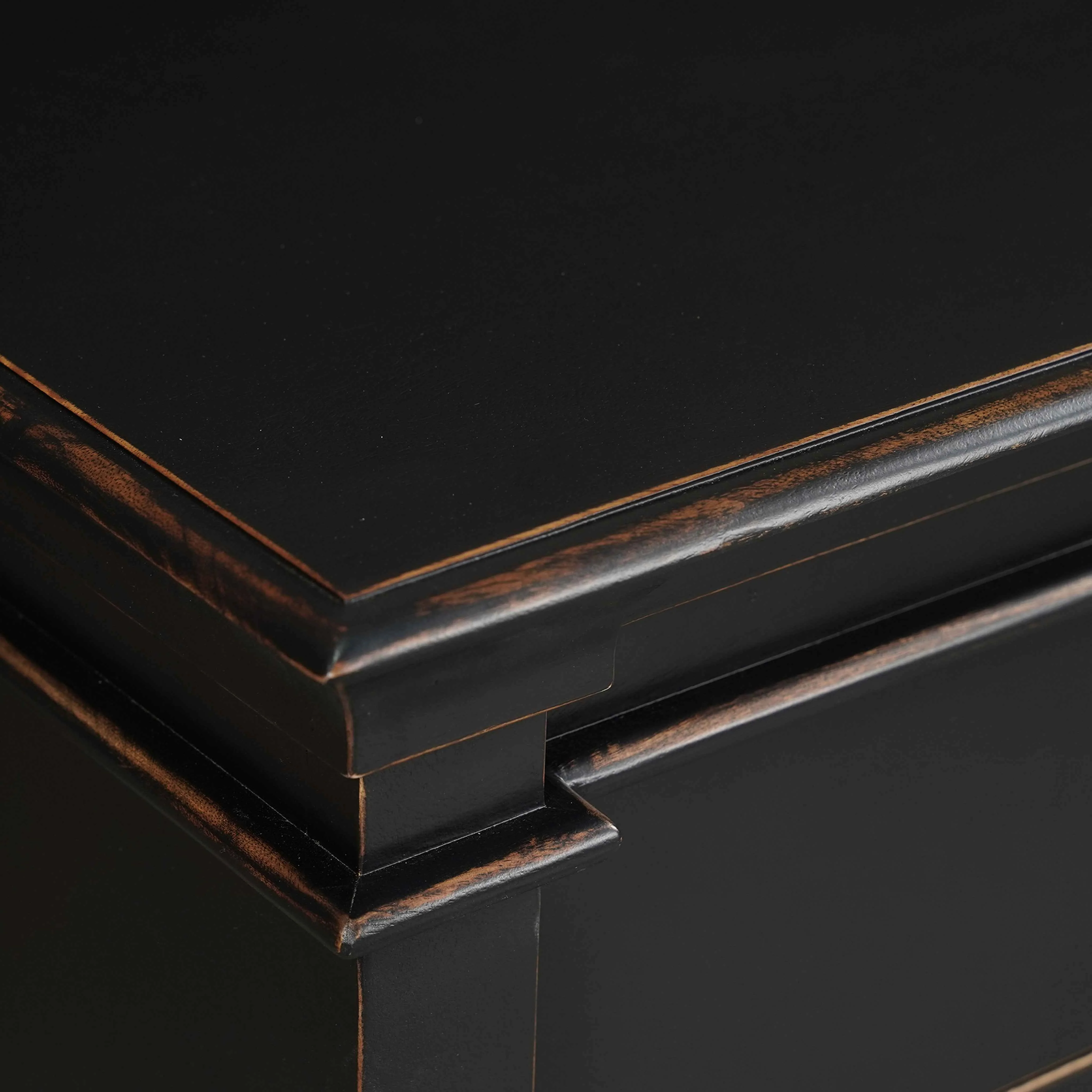 Turin 70" Dresser in Distressed Black - Image 2