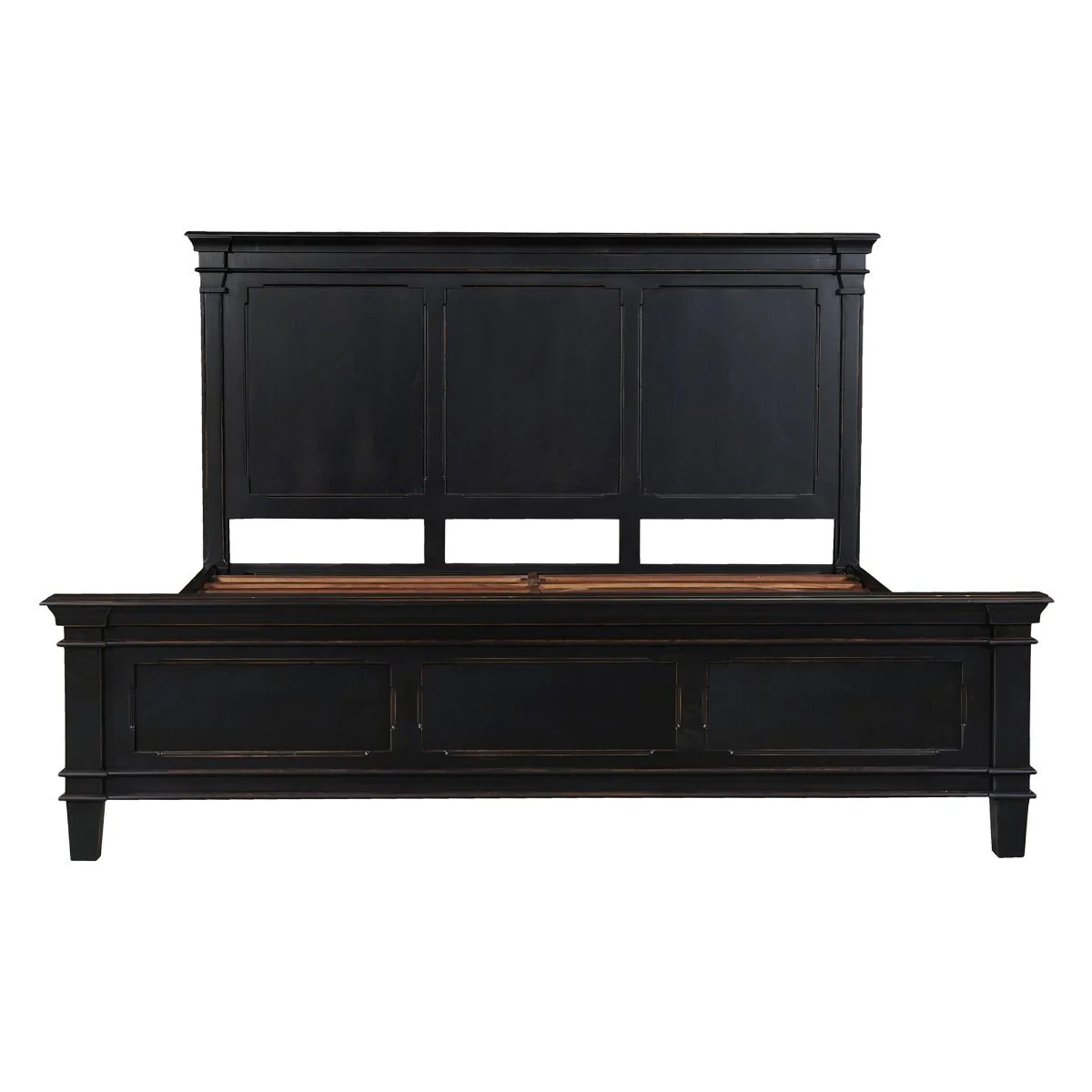 Turin King Bed in Distressed Black - Image 2