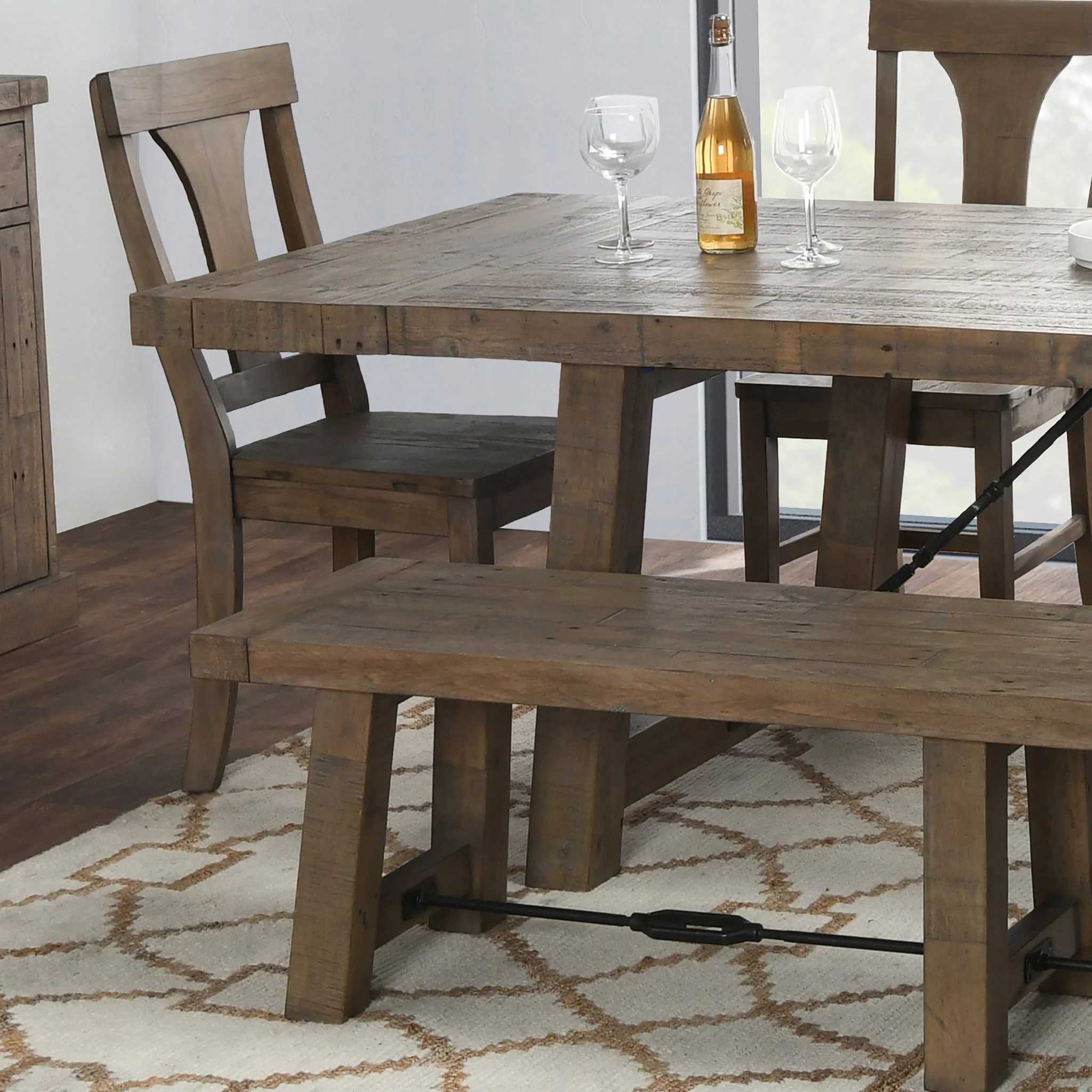 Tuscany Extendable Dining Table - Distressed Brown - Image 8