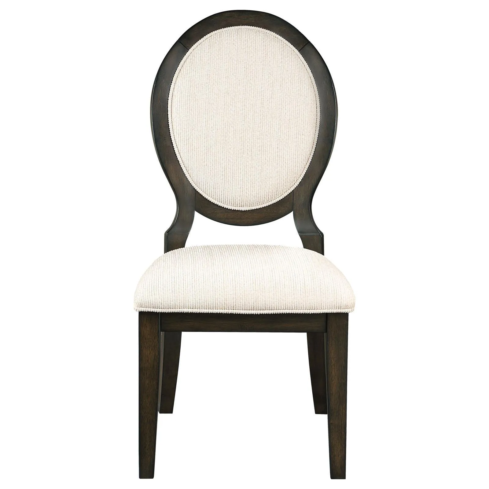 Twyla Oval Dark Cocoa Back Dining Side Chair Dark Cocoa (Set of 2)