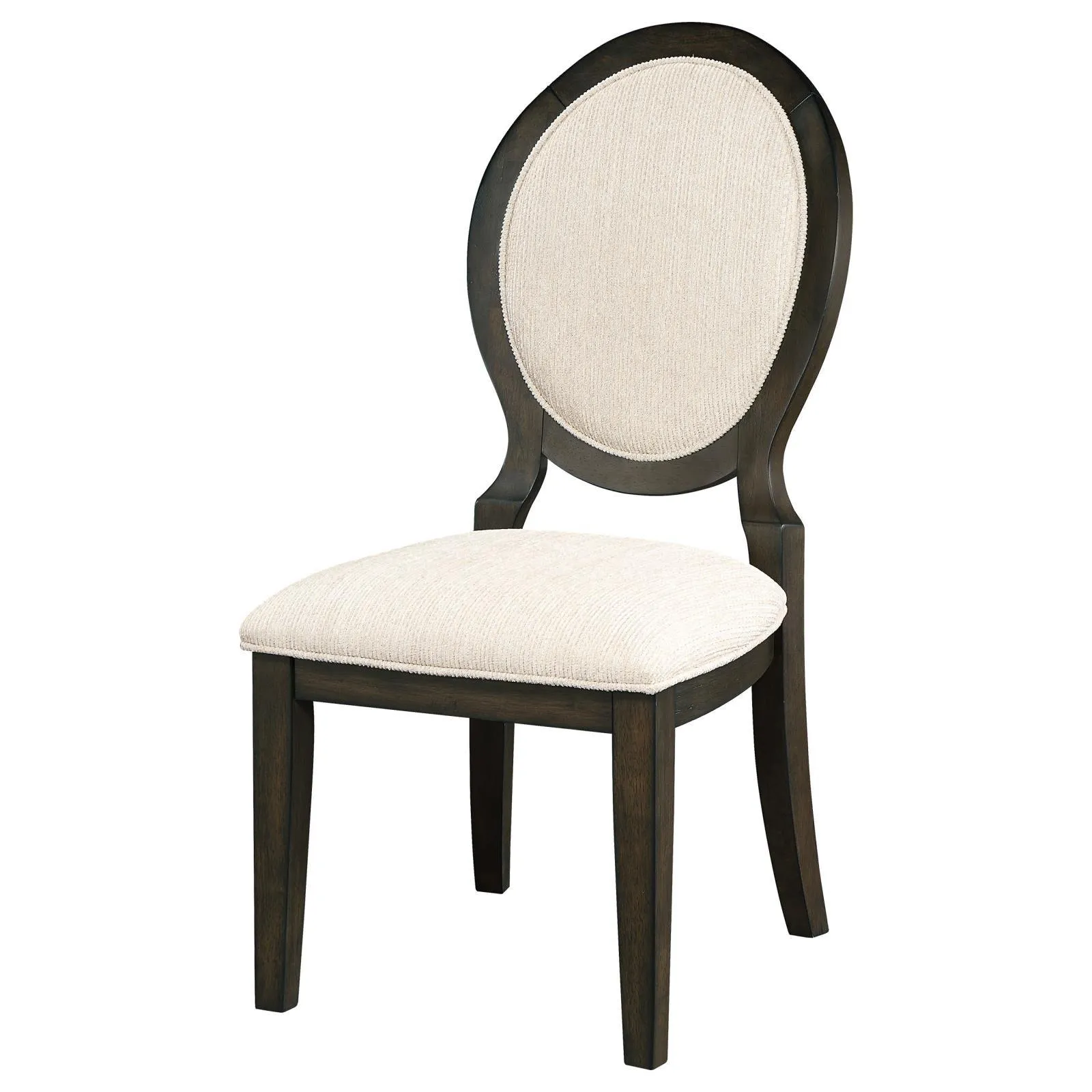 Twyla Oval Dark Cocoa Back Dining Side Chair Dark Cocoa (Set of 2) - Image 2