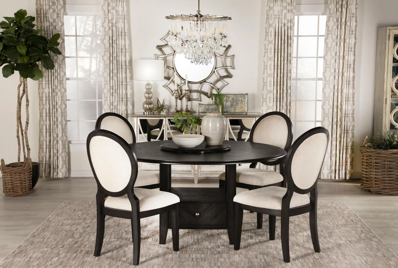 Twyla Oval Dark Cocoa Back Dining Side Chair Dark Cocoa (Set of 2) - Image 8