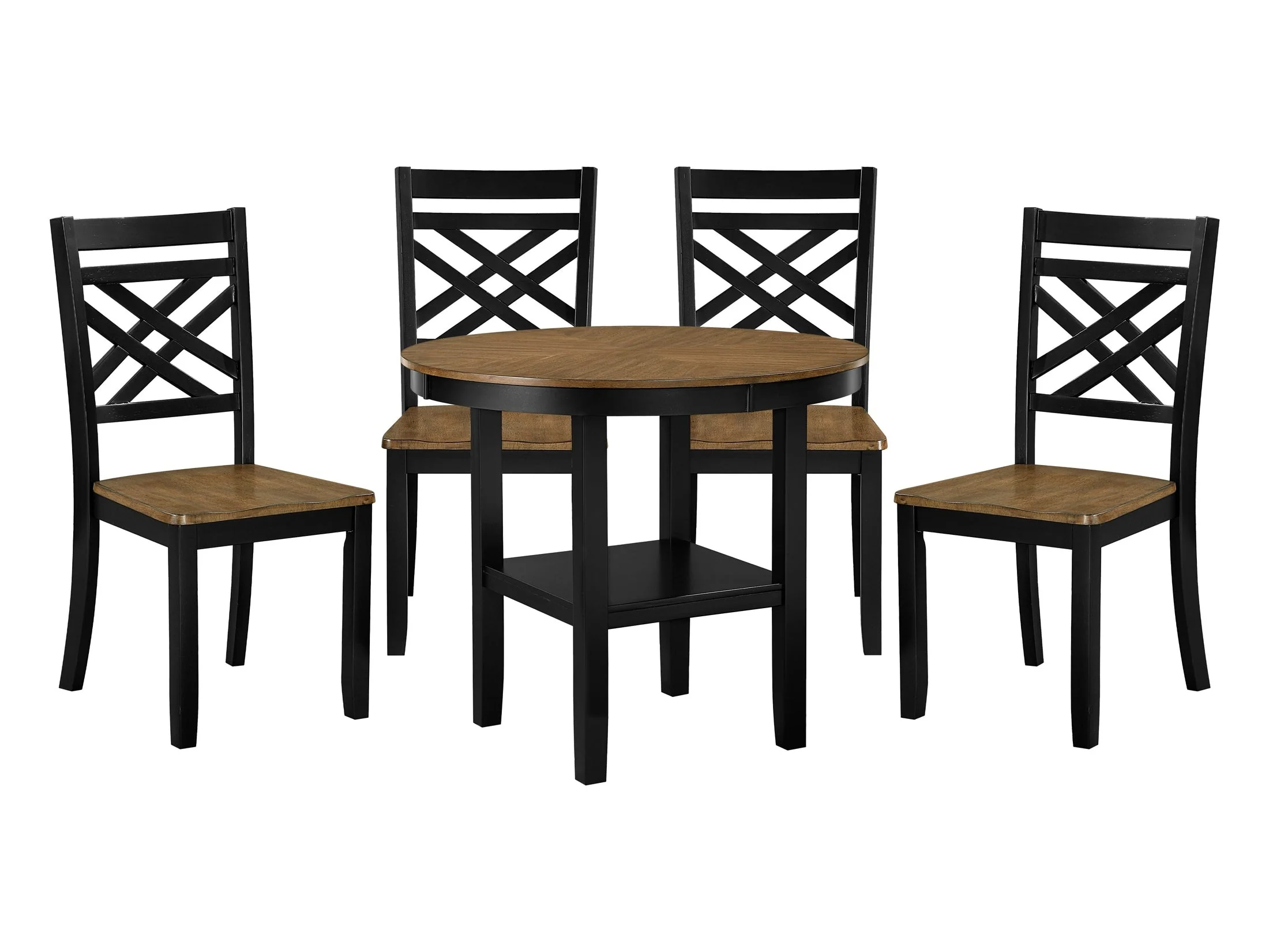 Tyler Brown/Black 5-Piece Counter Height Set