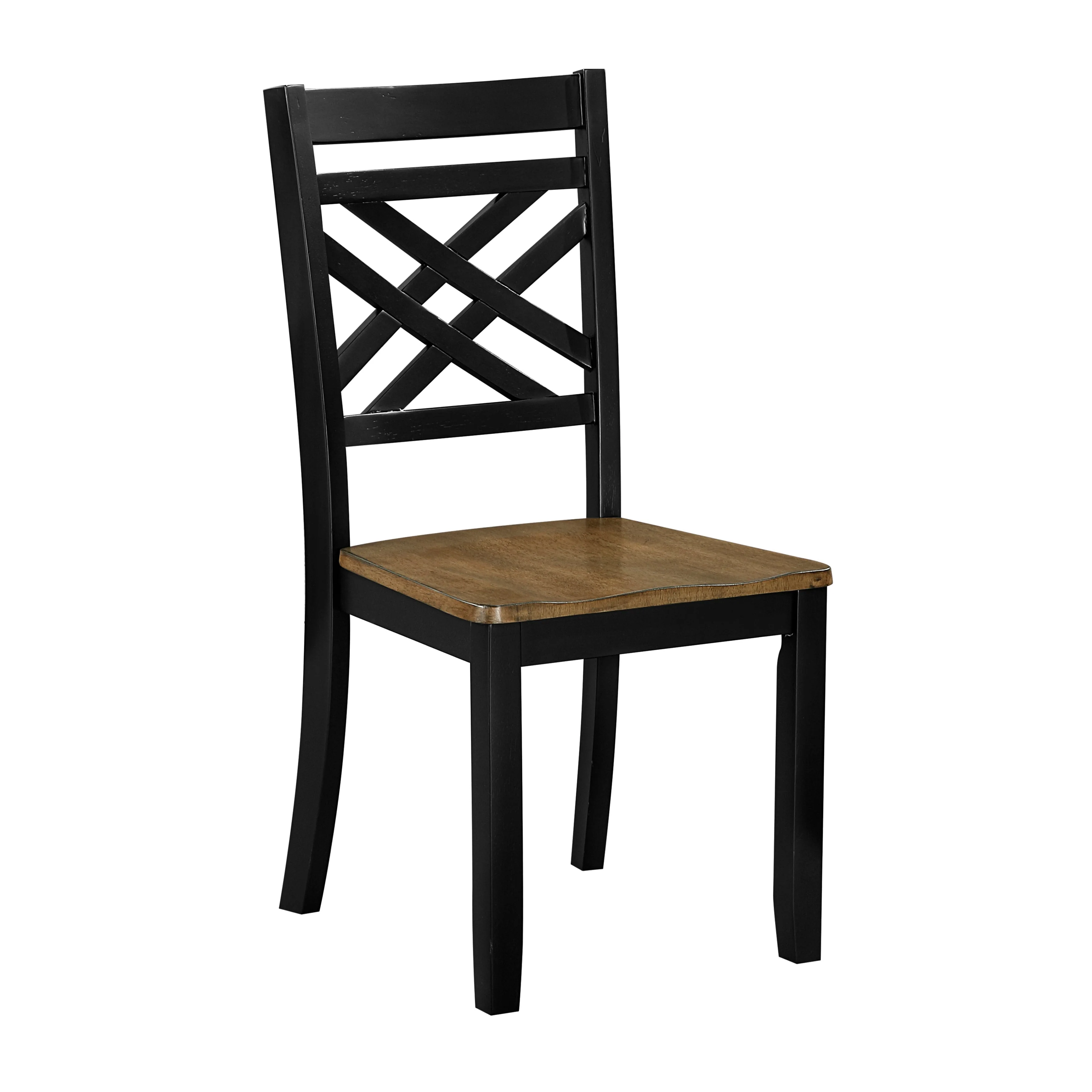 Tyler Brown/Black Side Chair, Set of 2 - Image 2
