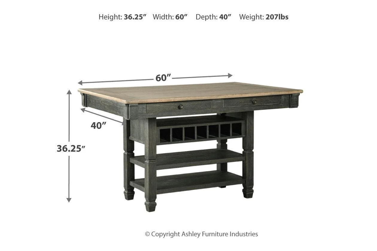 Tyler Creek Black/Gray Counter Height Dining Table - Image 3