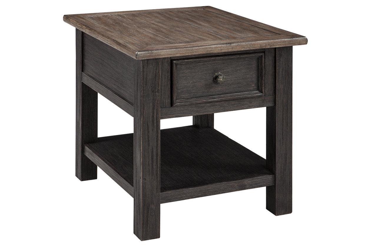Tyler Creek Grayish Brown/Black Coffee Table and 2 End Tables - Image 4