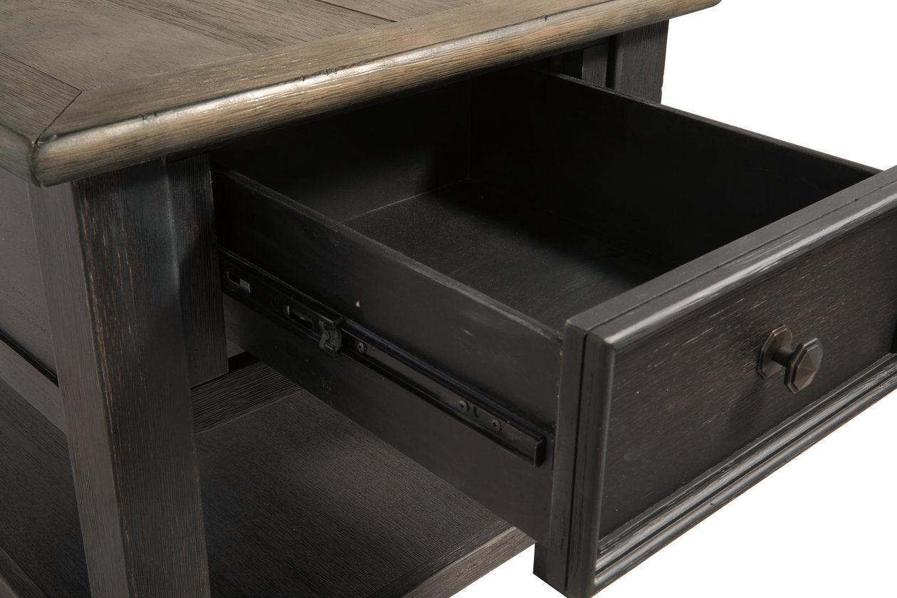 Tyler Creek Grayish Brown/Black End Table - Image 4
