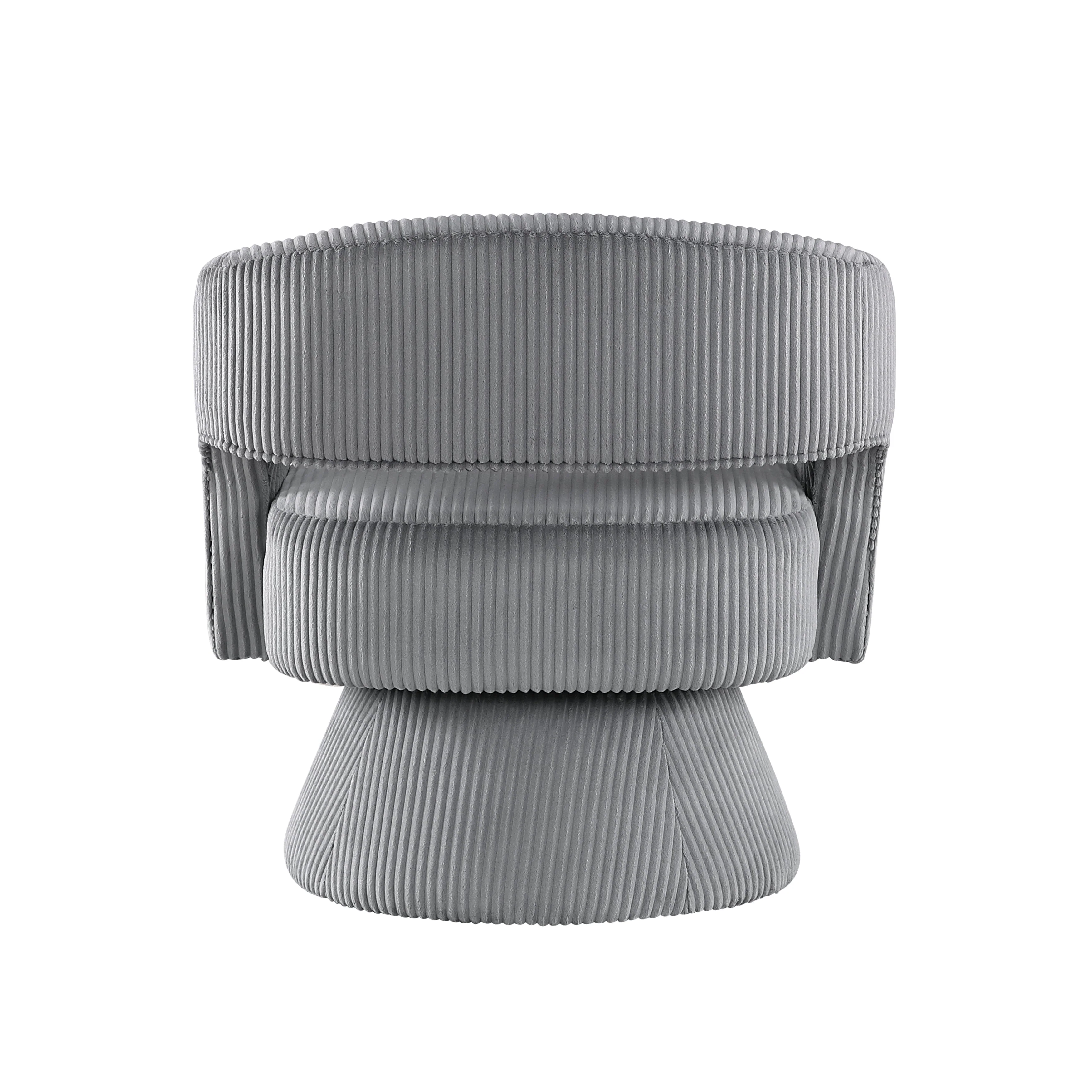 Upton Dark Gray Swivel Accent Chair - Image 5