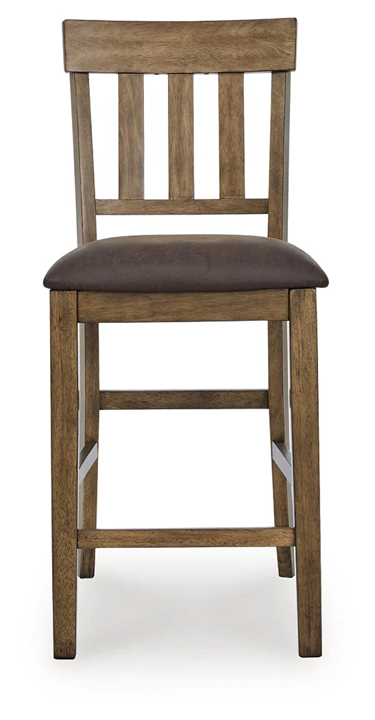 Urbinforte Light Brown Counter Height Set with Bench - Image 15
