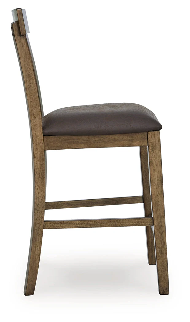 Urbinforte Light Brown Counter Height Set with Bench - Image 17