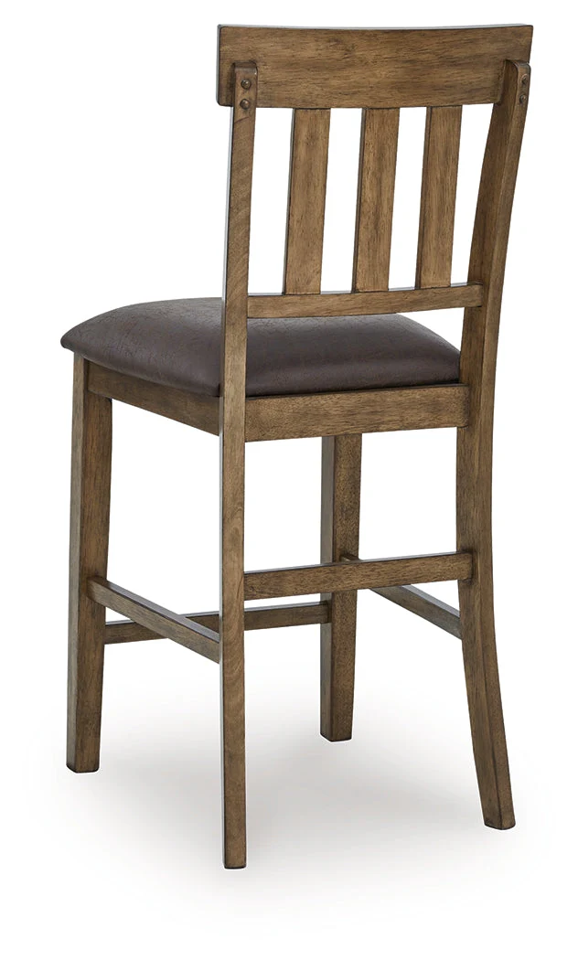 Urbinforte Light Brown Counter Height Set with Bench - Image 18