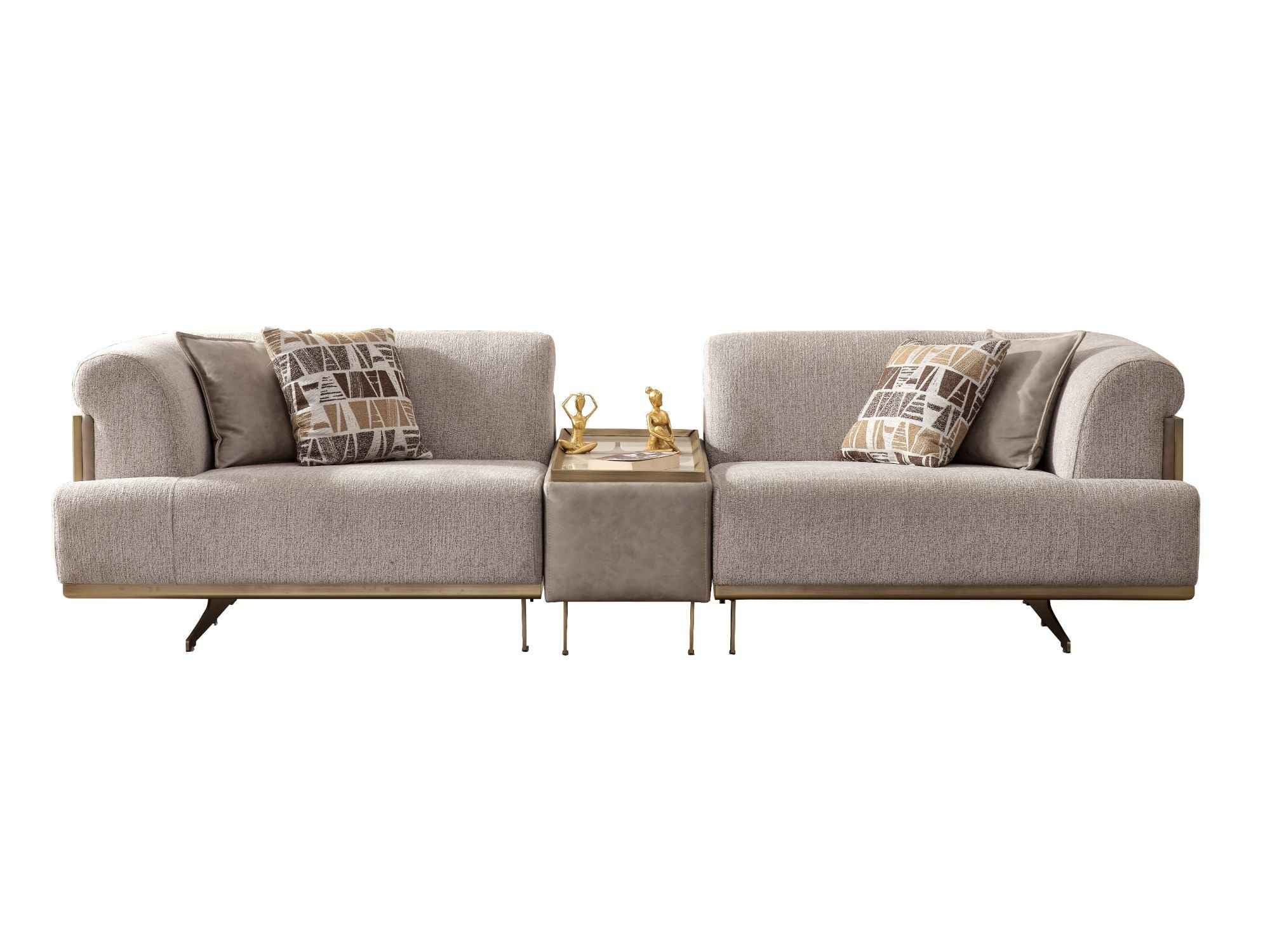 Urla Cream Stationary Module Sofa