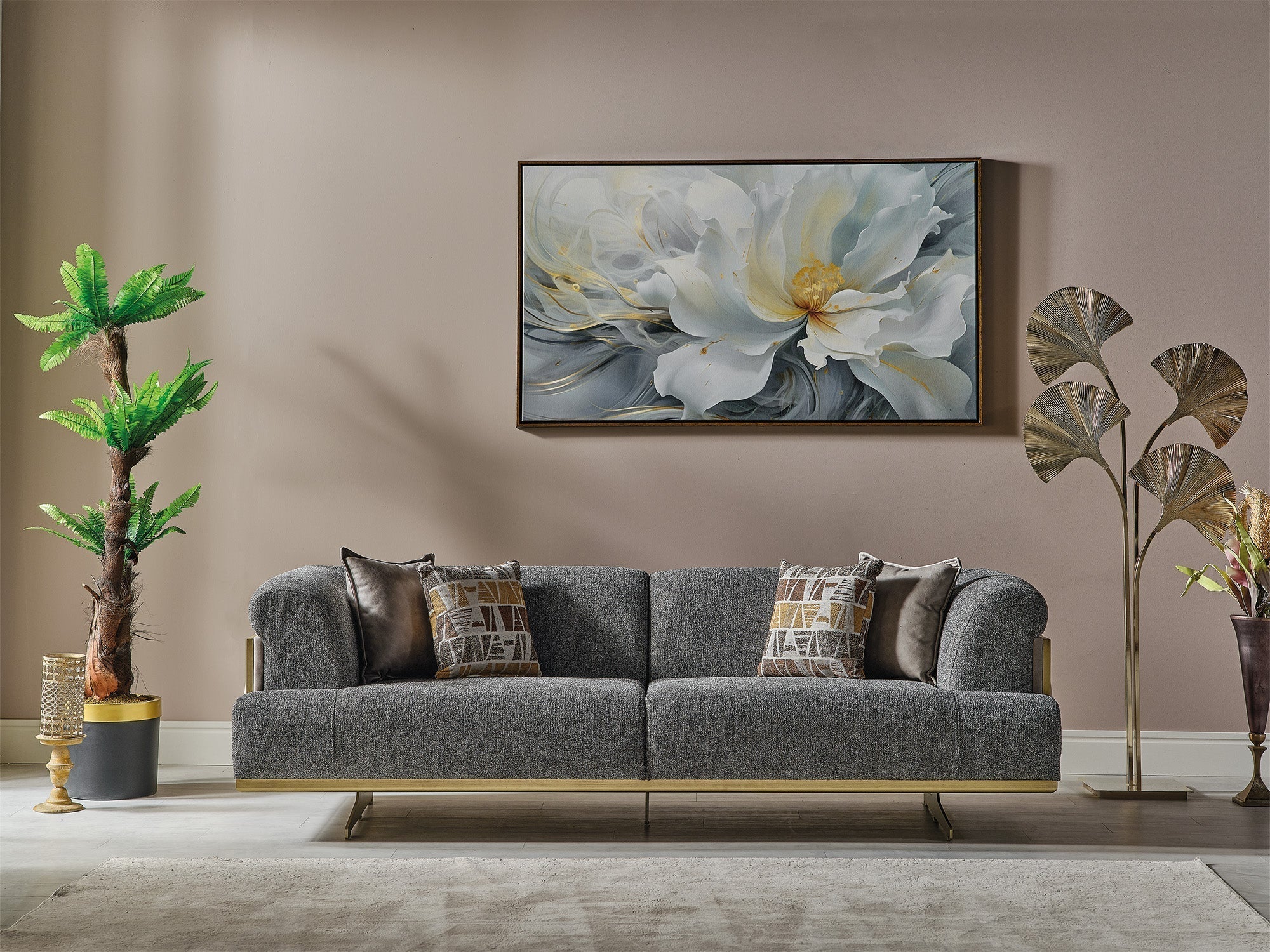 Urla Grey Stationary Sofa - Image 2