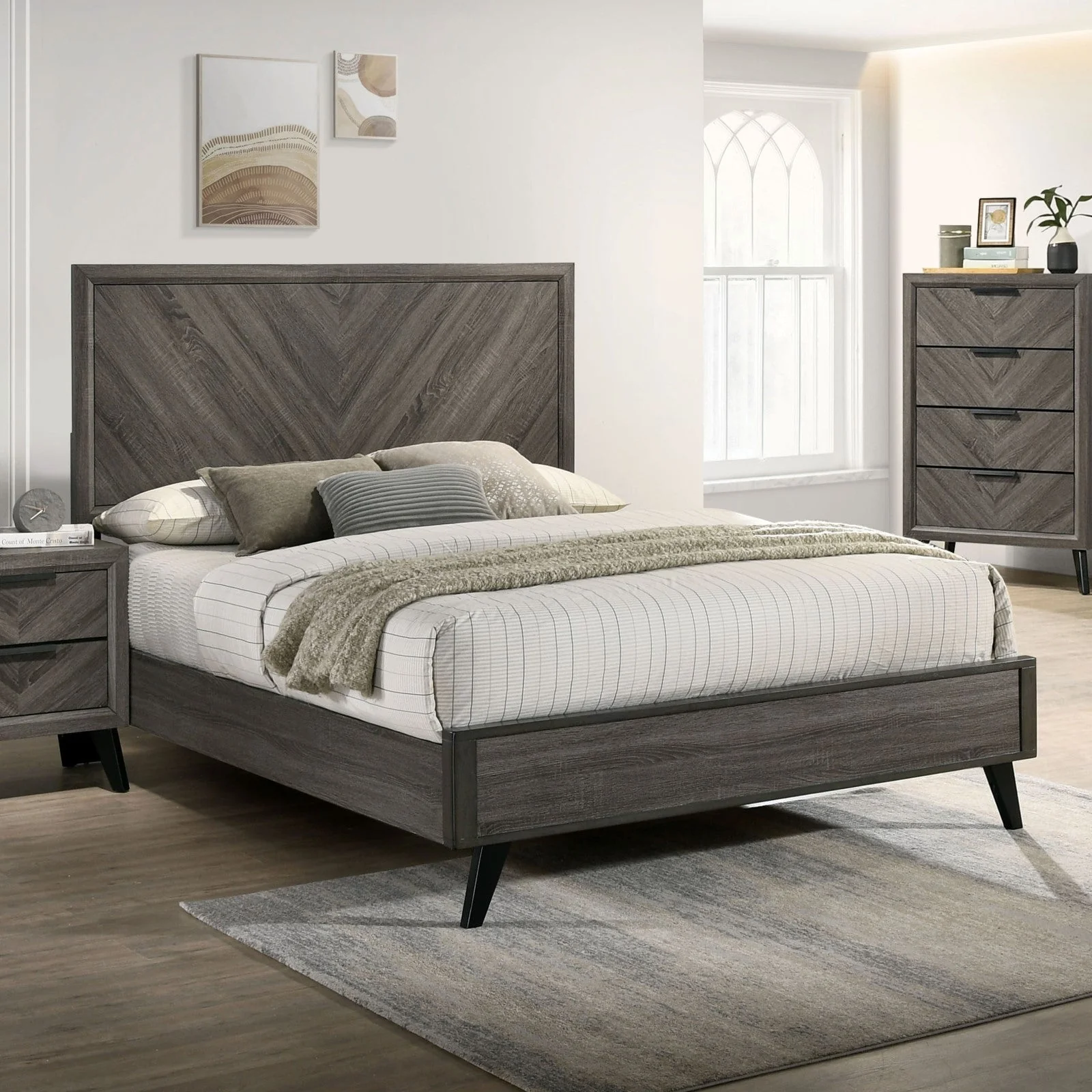 Vagan Gray King Bed