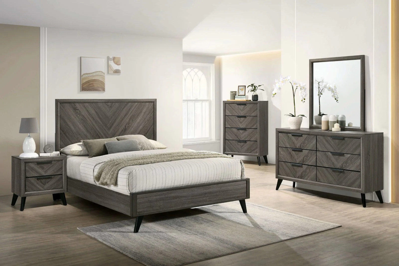 Vagan Gray King Bed - Image 5