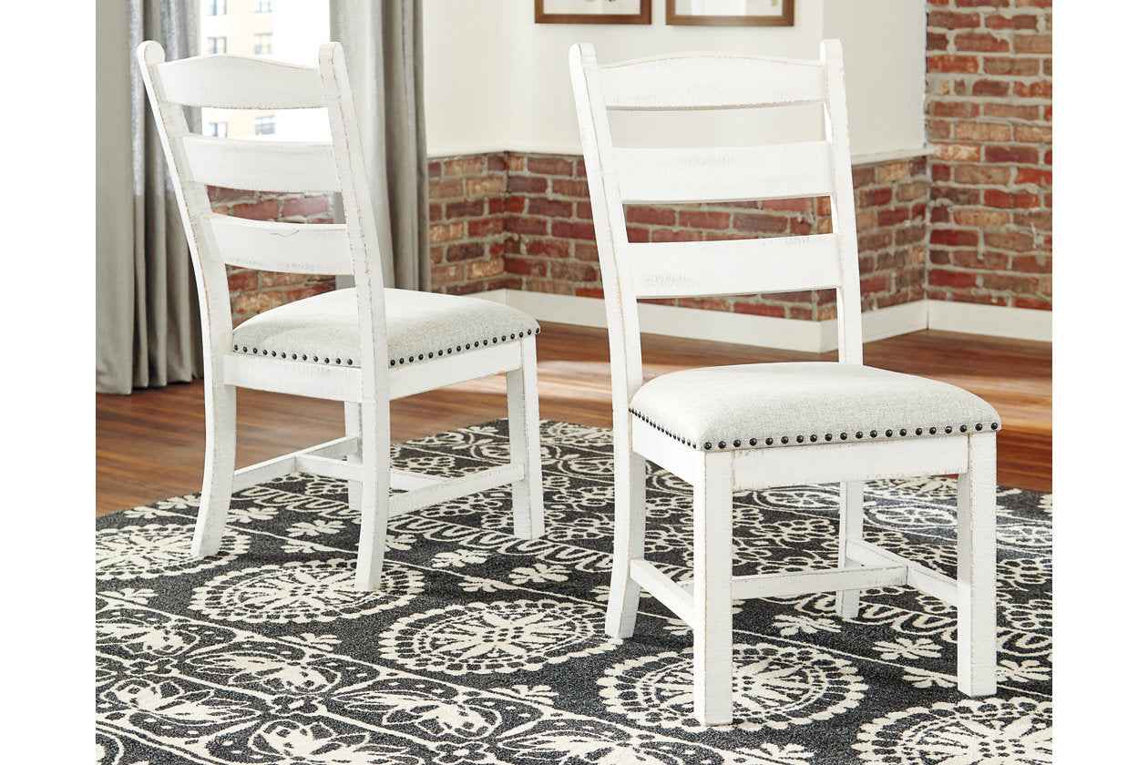 Valebeck Beige & White Dining Chair, Set of 2