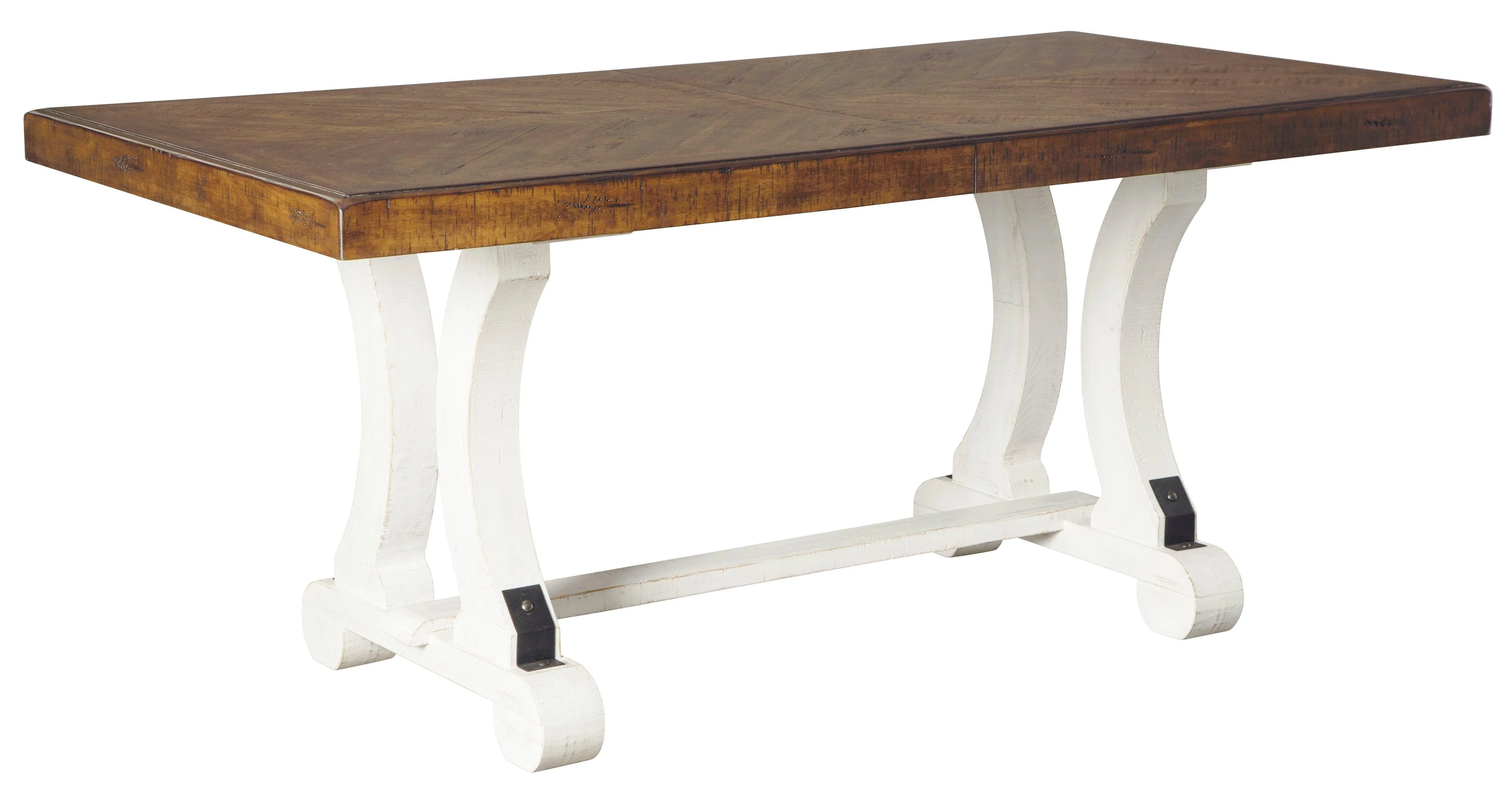 Valebeck Beige/White Rectangular Dining Set - Image 11