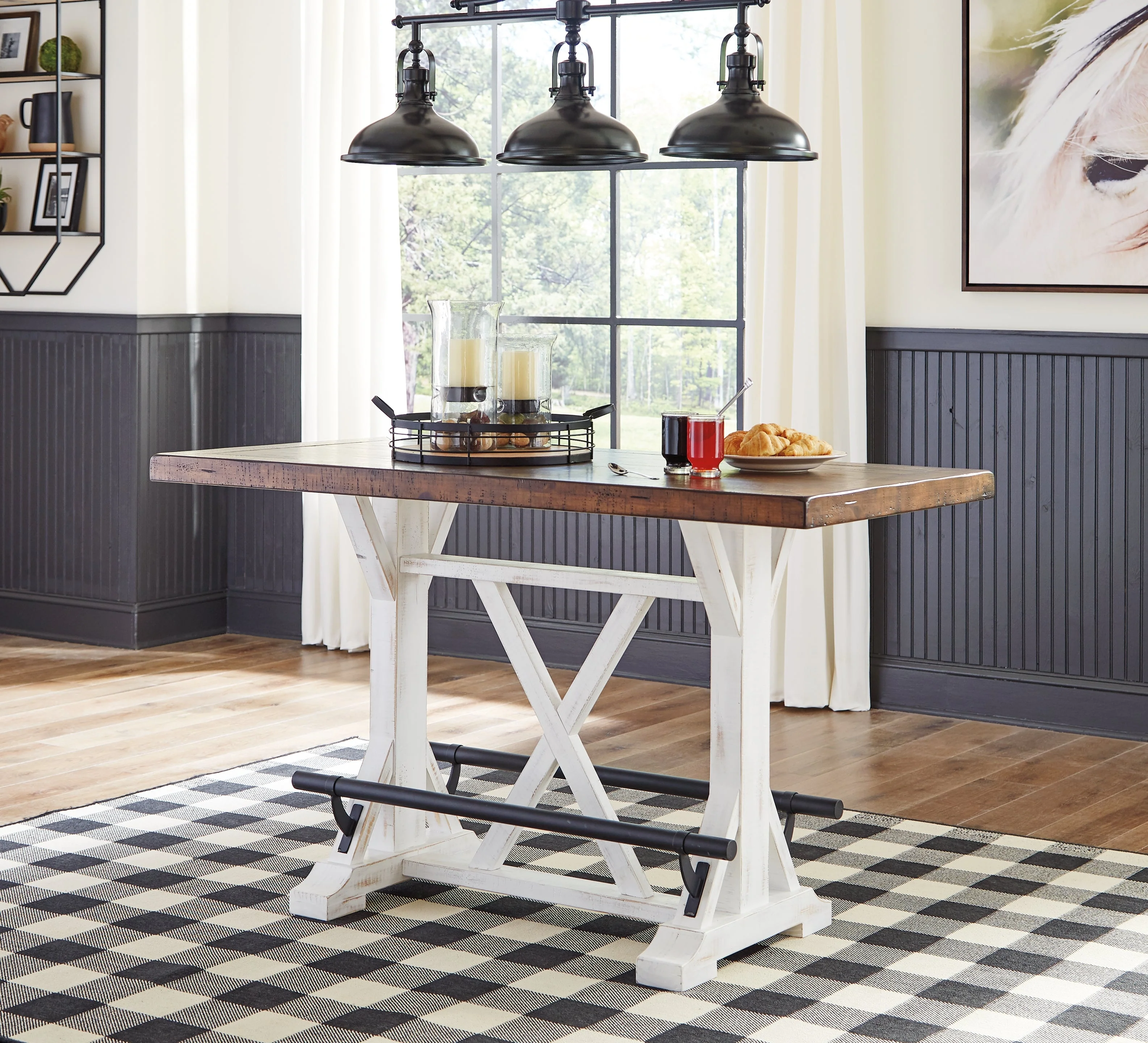 Valebeck White & Brown Counter Height Set - Image 7