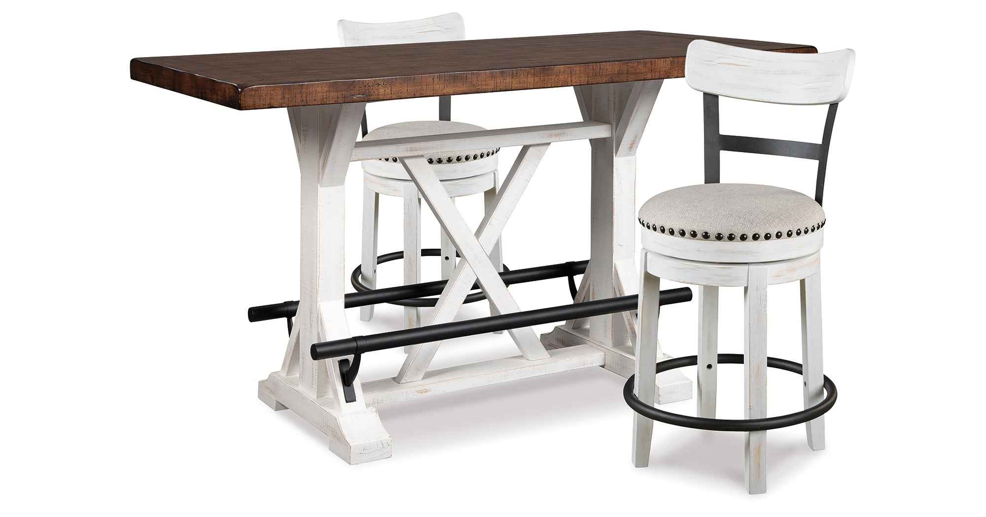 Valebeck White & Brown Counter Height Set - Image 4